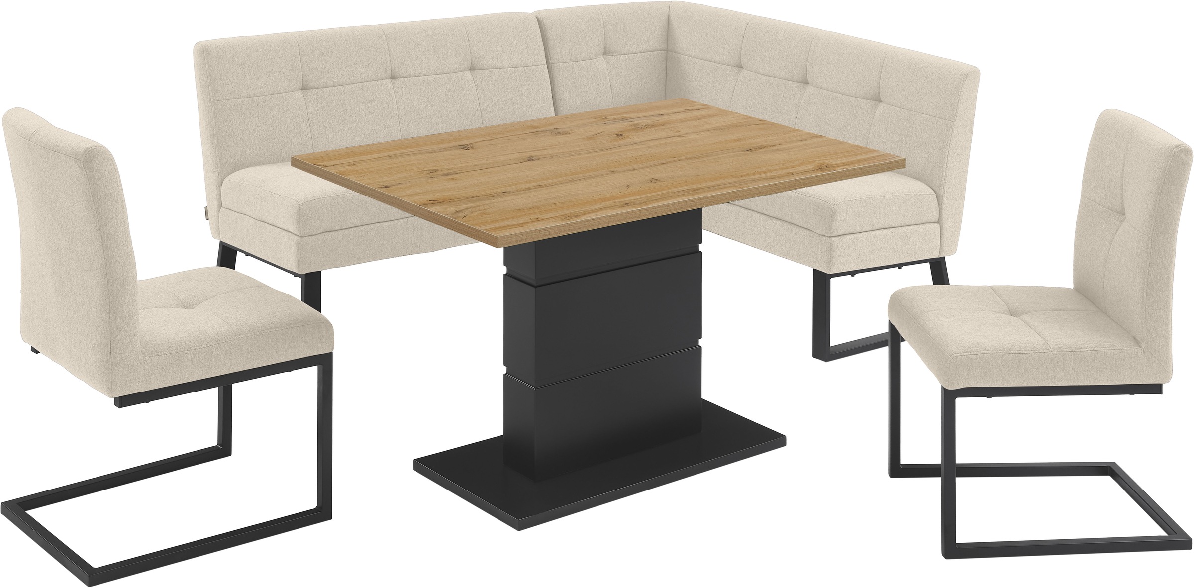 OTTO home Esszimmerstuhl »Geranie Freischwinger, Schwingstuhl« (Set) 2 Stk.mit 3D-Steppung, robustes Gestell, hochwertiger Stoff