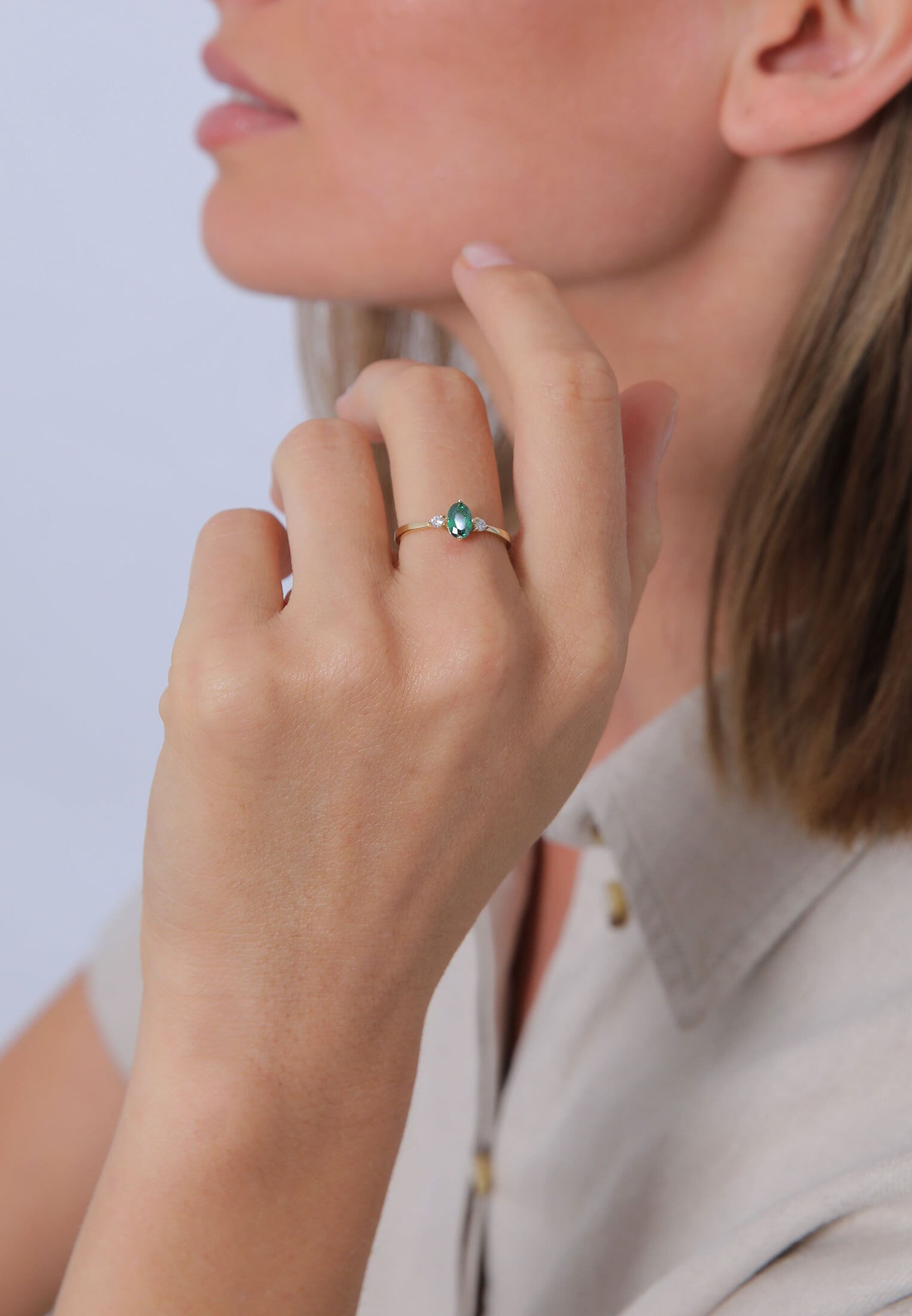 Elli Trauring »Ring Zirkonia Kristalle Grün Verlobung 925er Silber«