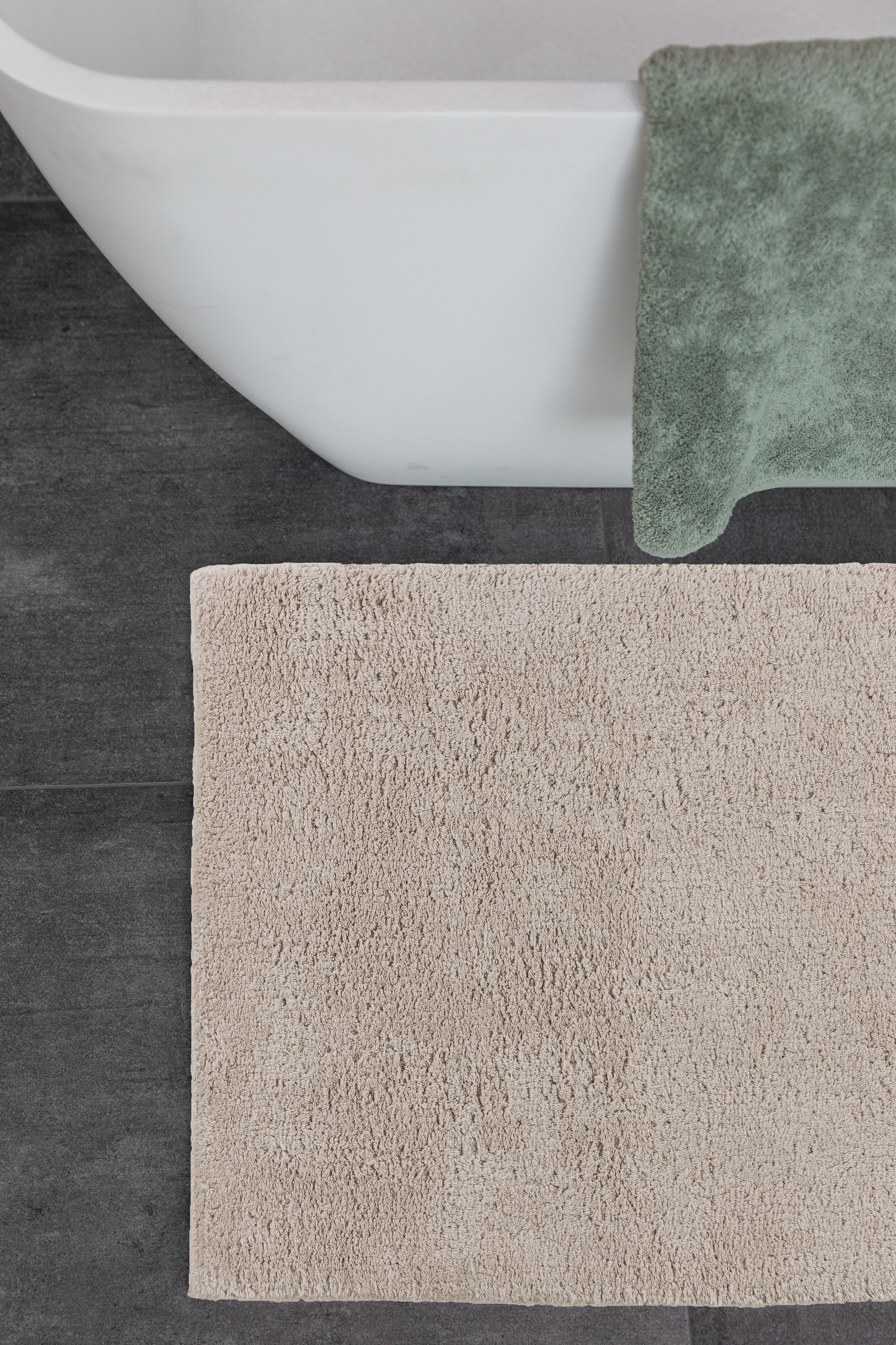 SCHÖNER WOHNEN-Kollektion Badematte »Bahamas  Uni« Höhe 30 mm fußbodenheizungsgeeignet beidseitig verwendbar