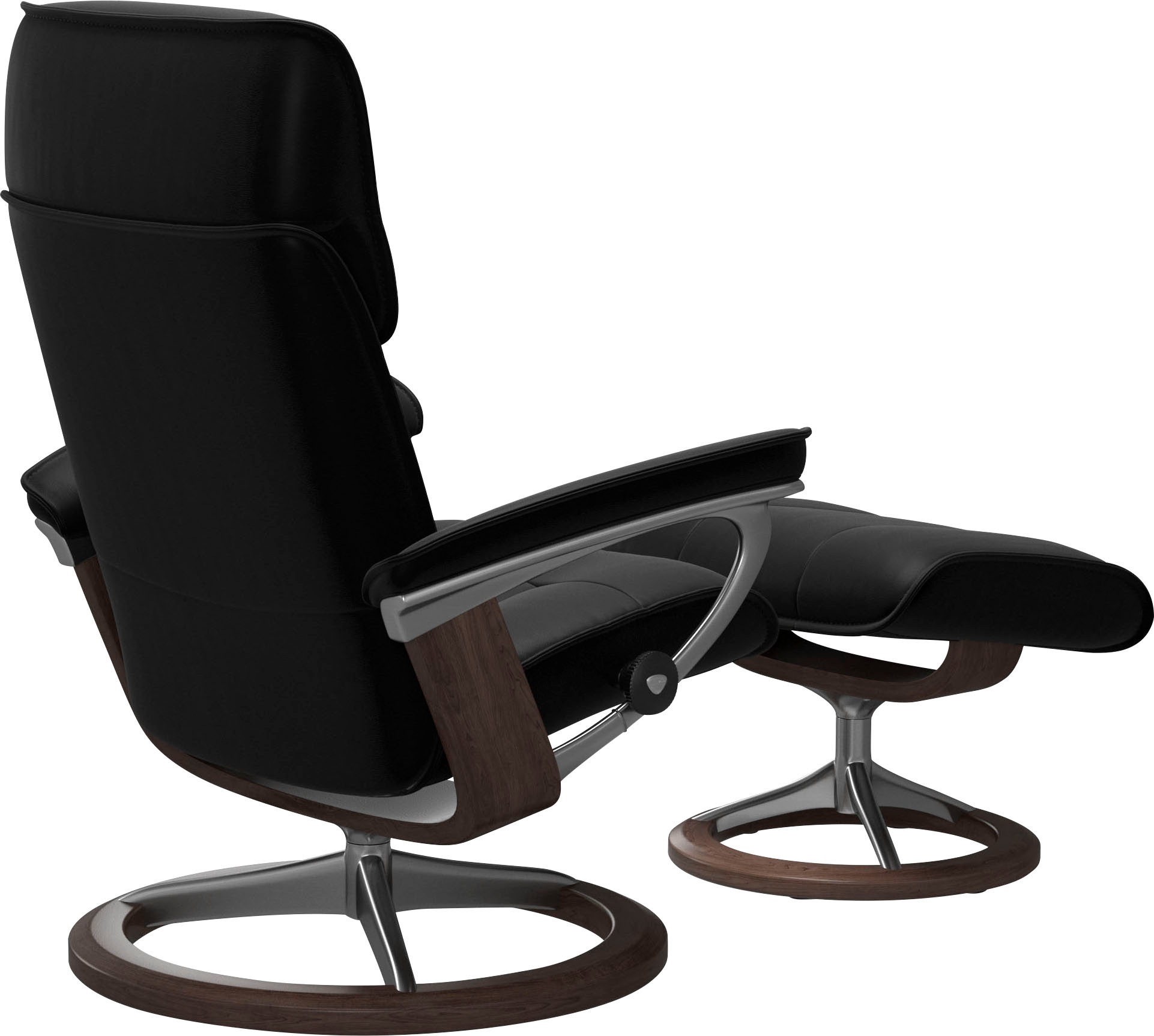 Stressless® Relaxsessel »Admiral« Set, Relaxsessel inkl. Hocker,  mit Signature Base, Größe M & L, Gestell Wenge