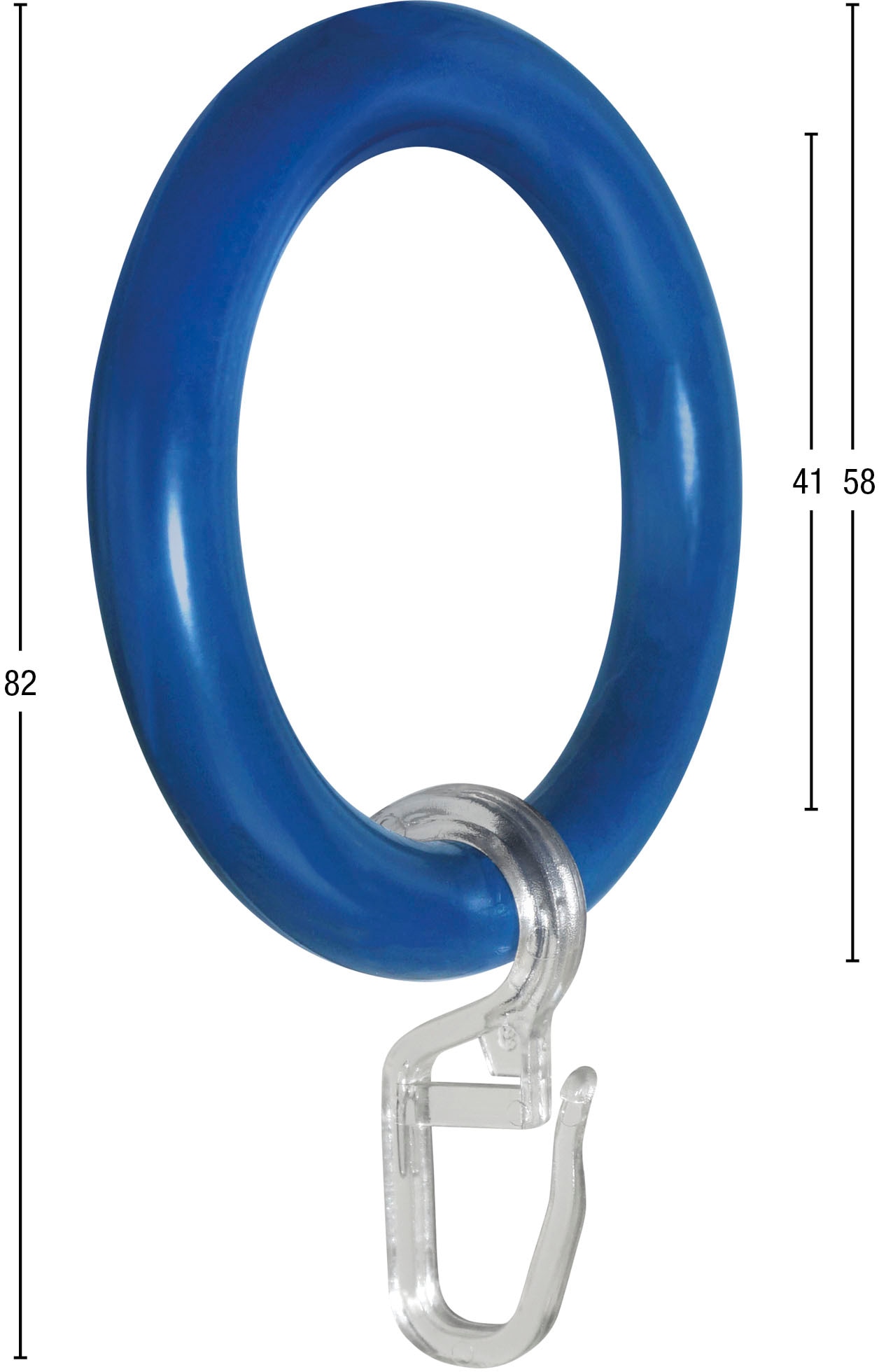 GARESA Gardinenring »Kunststoffring mit Haken«, (20 St.), für Durchmesser  bis 28mm, einfache Montage kaufen bei OTTO