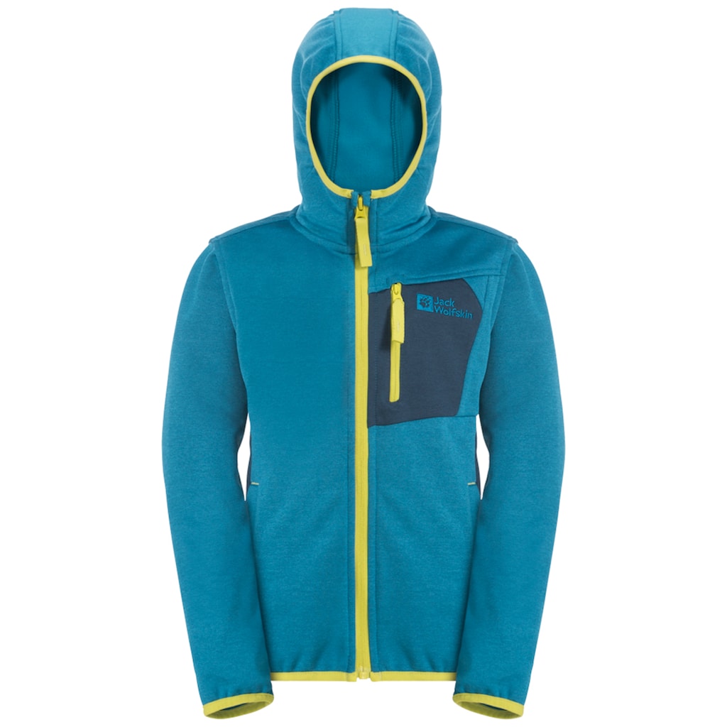 Jack Wolfskin Kapuzenfleecejacke »ACTIVE JACKET K«, mit Kapuze