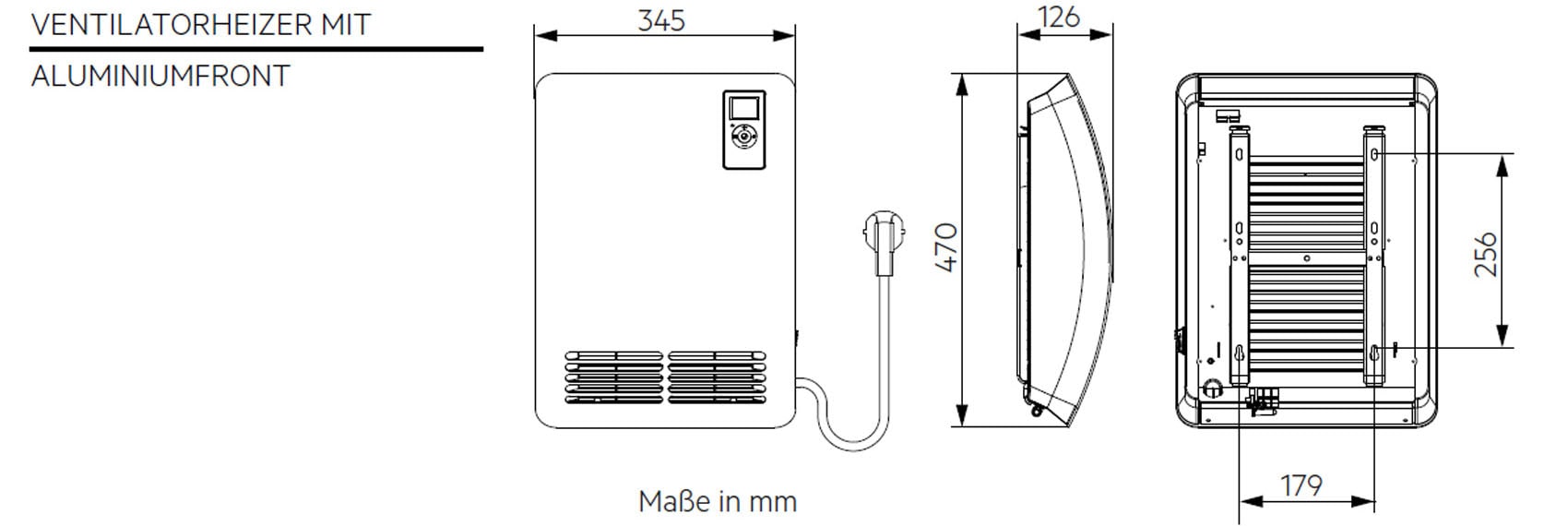 AEG Haustechnik Heizlüfter »»VH Comfort«, energiesparend, 2000W für ca. 25 m², LC-Display«, Wochenzeitschaltuhr, 120 Min. Timer, Silent Mode, Bad, (EU-Stecker)