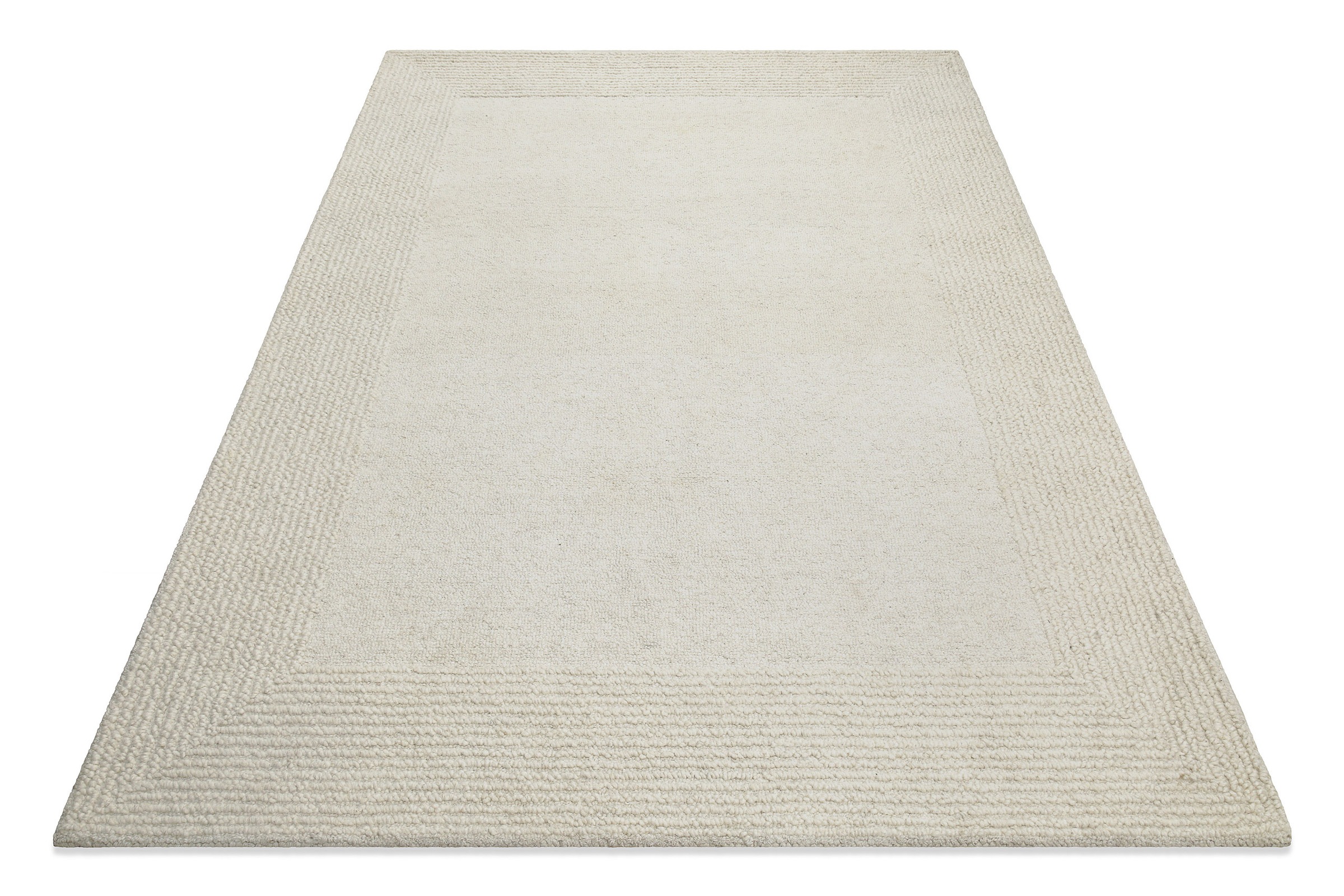Wecon home Wollteppich »Hamptons TWENTYONE«, rechteckig, 15 mm Höhe, Läufer, Schurwolle, Kurzflor, Wohnzimmer, Schlafzimmer, Bordüre