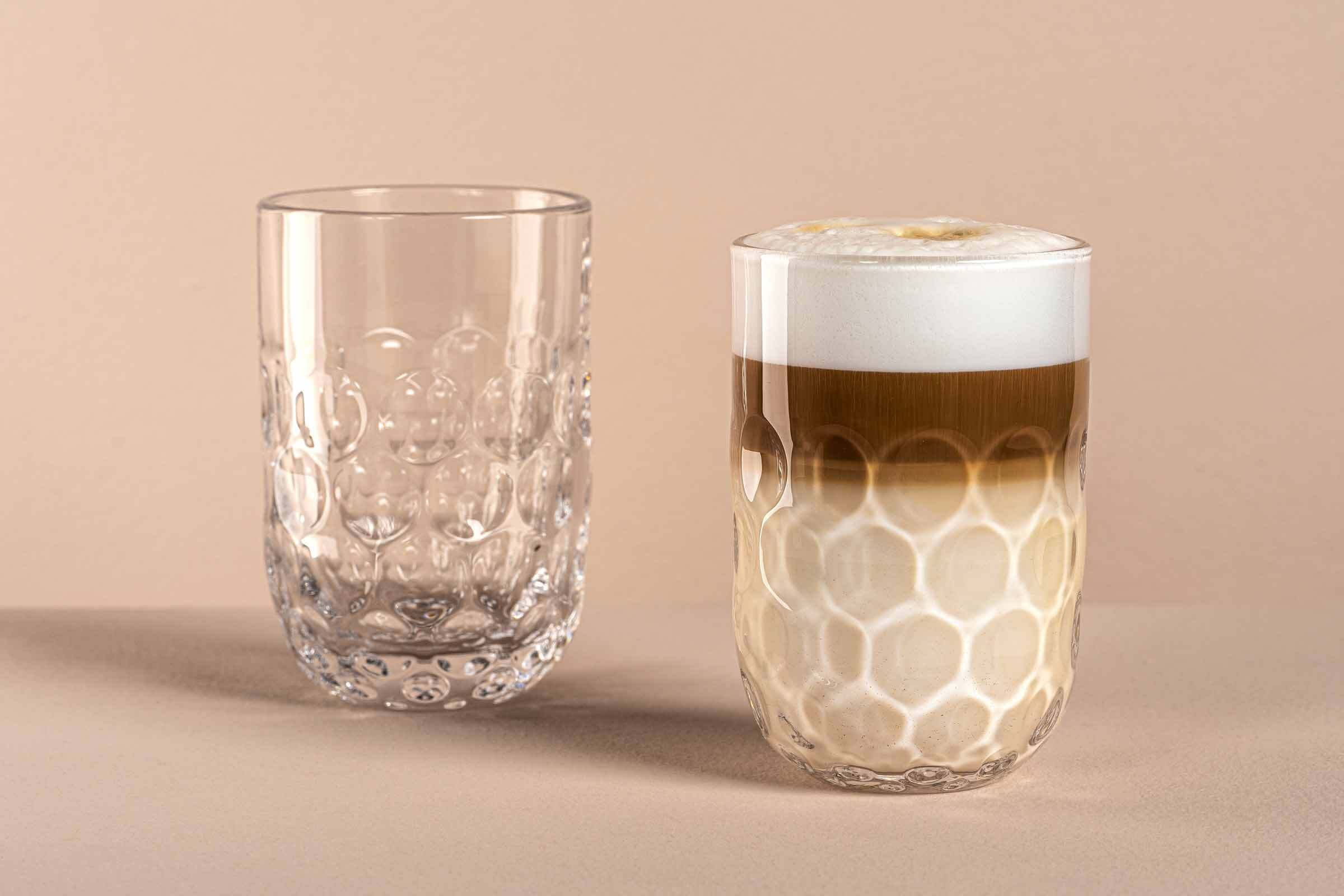 LEONARDO Latte-Macchiato-Glas »Latte Macchiato Gläser (1) Gocce 390 ml 2er Set transparent«