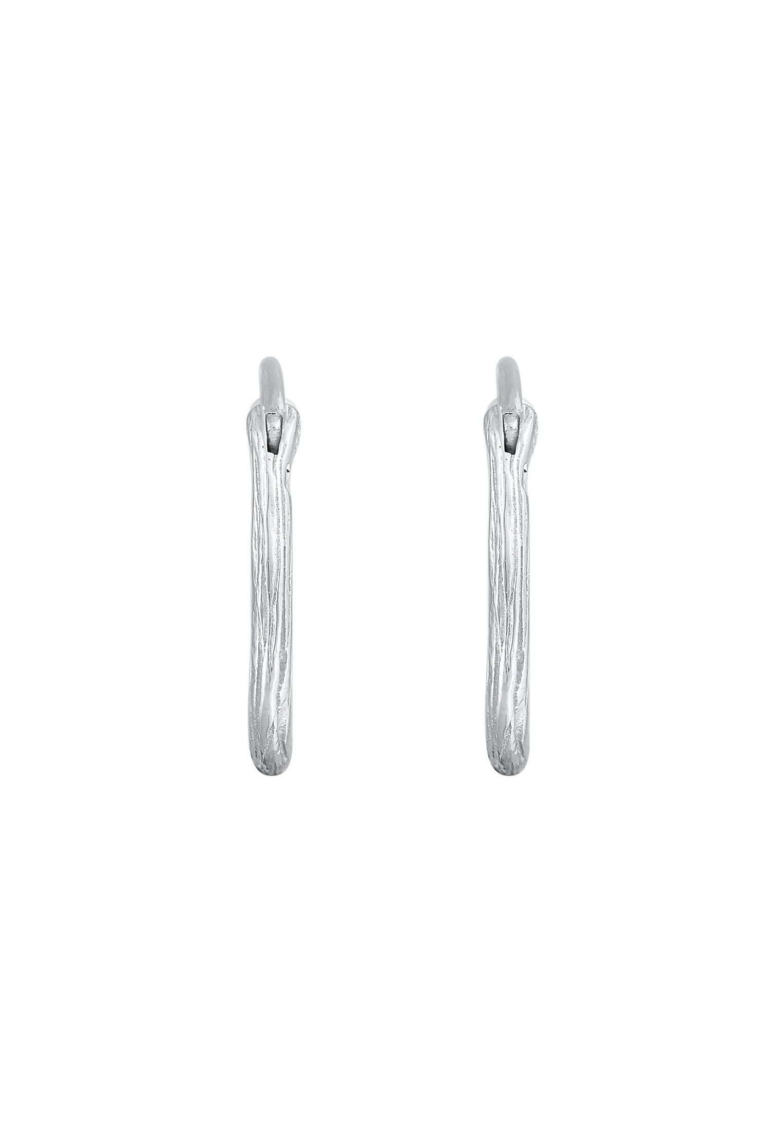 Elli Paar Creolen »Ohrringe Creole Casual Raues Finish 925 Silber«