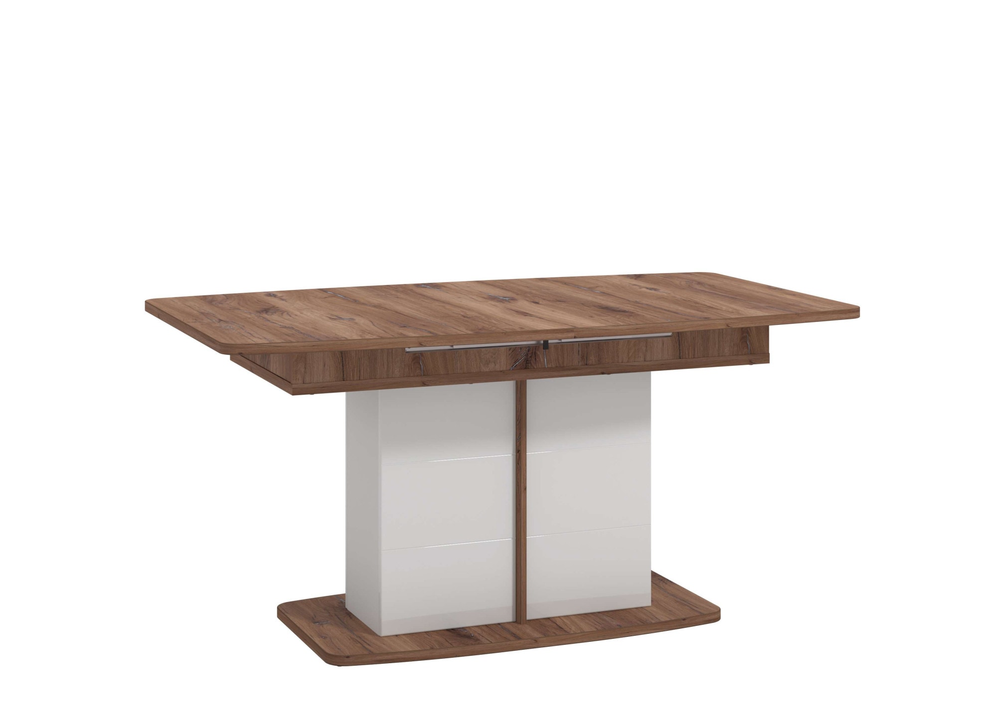 INOSIGN Esstisch »Burgundy 160 cm, modernes Design, Verlängerbar durch Einlegeplatte« max. Breite 200 cm, Farbkombination aus Flagstaf Eiche und Weiß