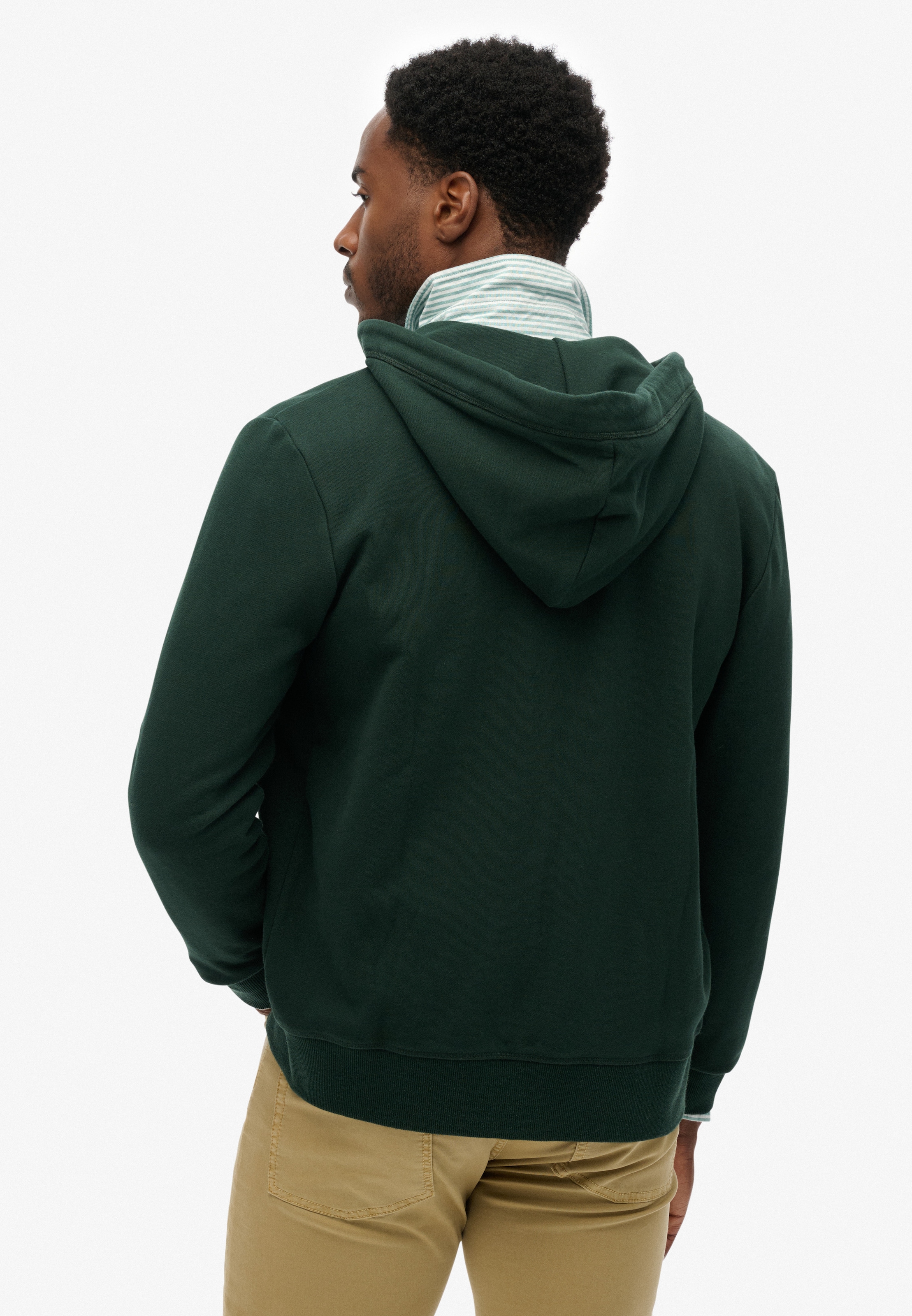 Superdry Kapuzensweatjacke »ESSENTIAL LOGO ZIP HOODIE HB« Baumwollmischung, slim fit