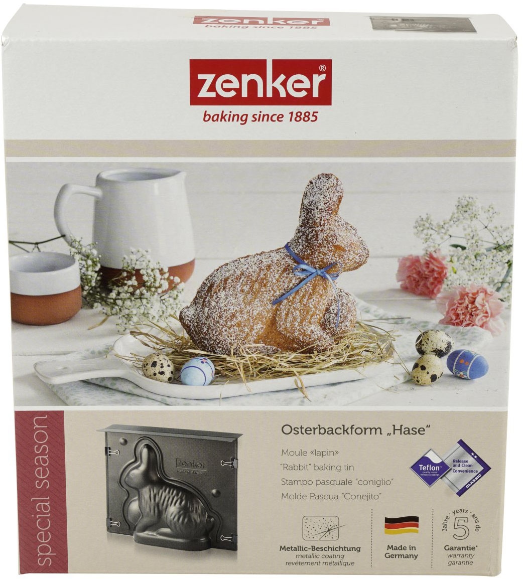 Zenker Backform »Hase« Hasenbackform – Osterbackform, 3D-Backform, Antihaftbeschichtet, 600ml