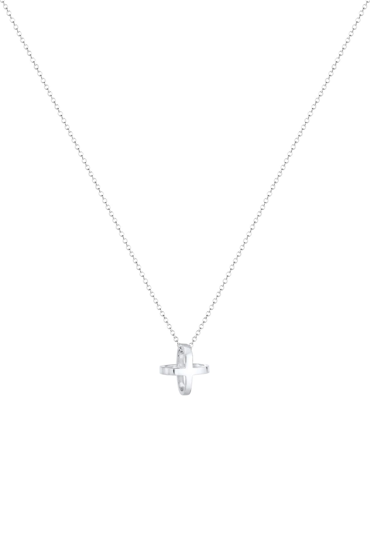 Elli Kette mit Anhänger »Halskette Kreuz 925 Sterling Silber«