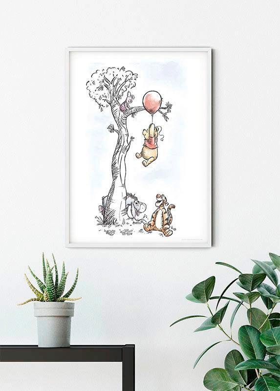Komar Bild »Winnie the Pooh Hang on«, Disney, (1 St.), Wandbild zur Dekoration im Kinderzimmer - ohne Rahmen