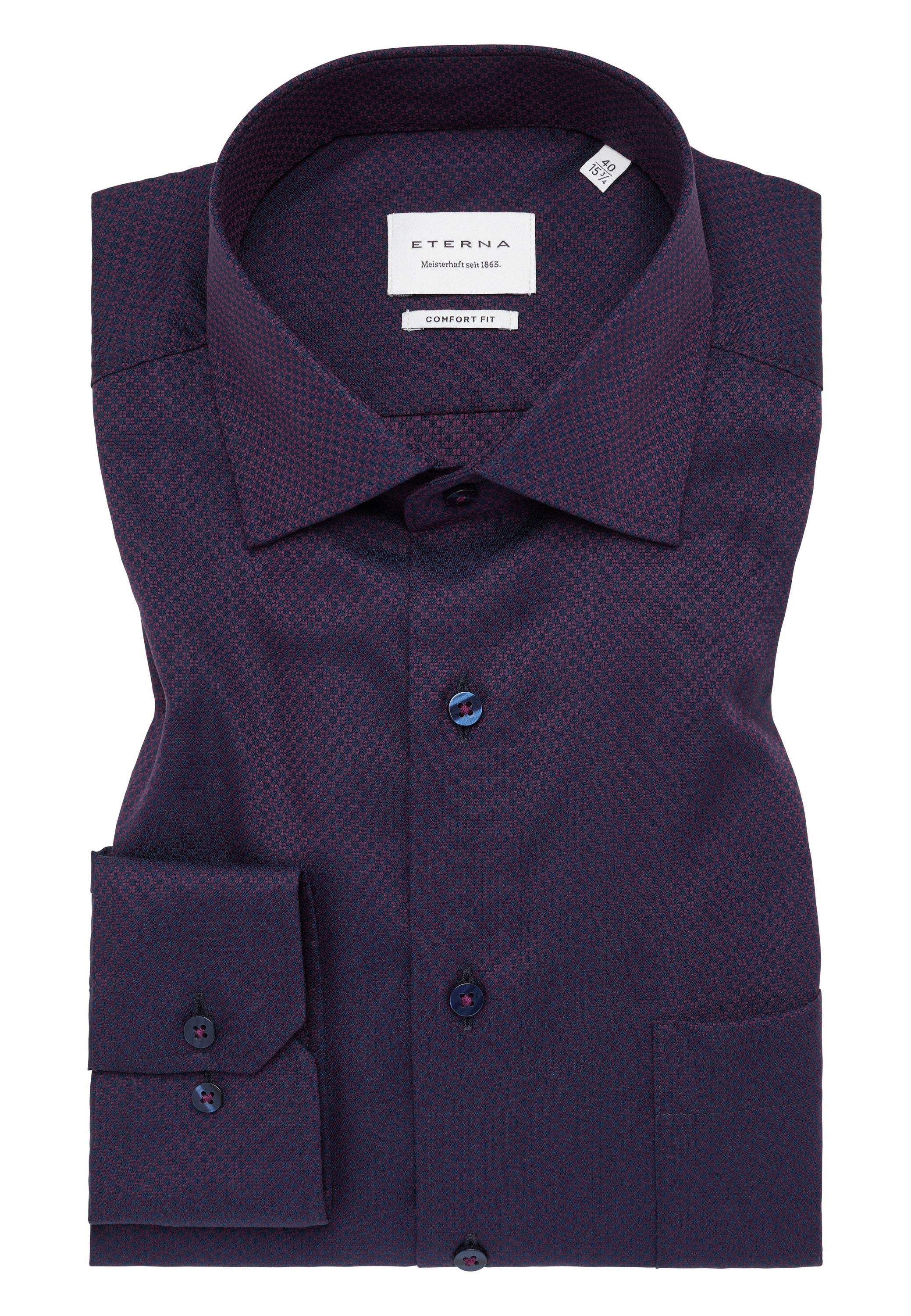 Eterna Langarmhemd »COMFORT FIT«, NON IRON (bügelfrei)