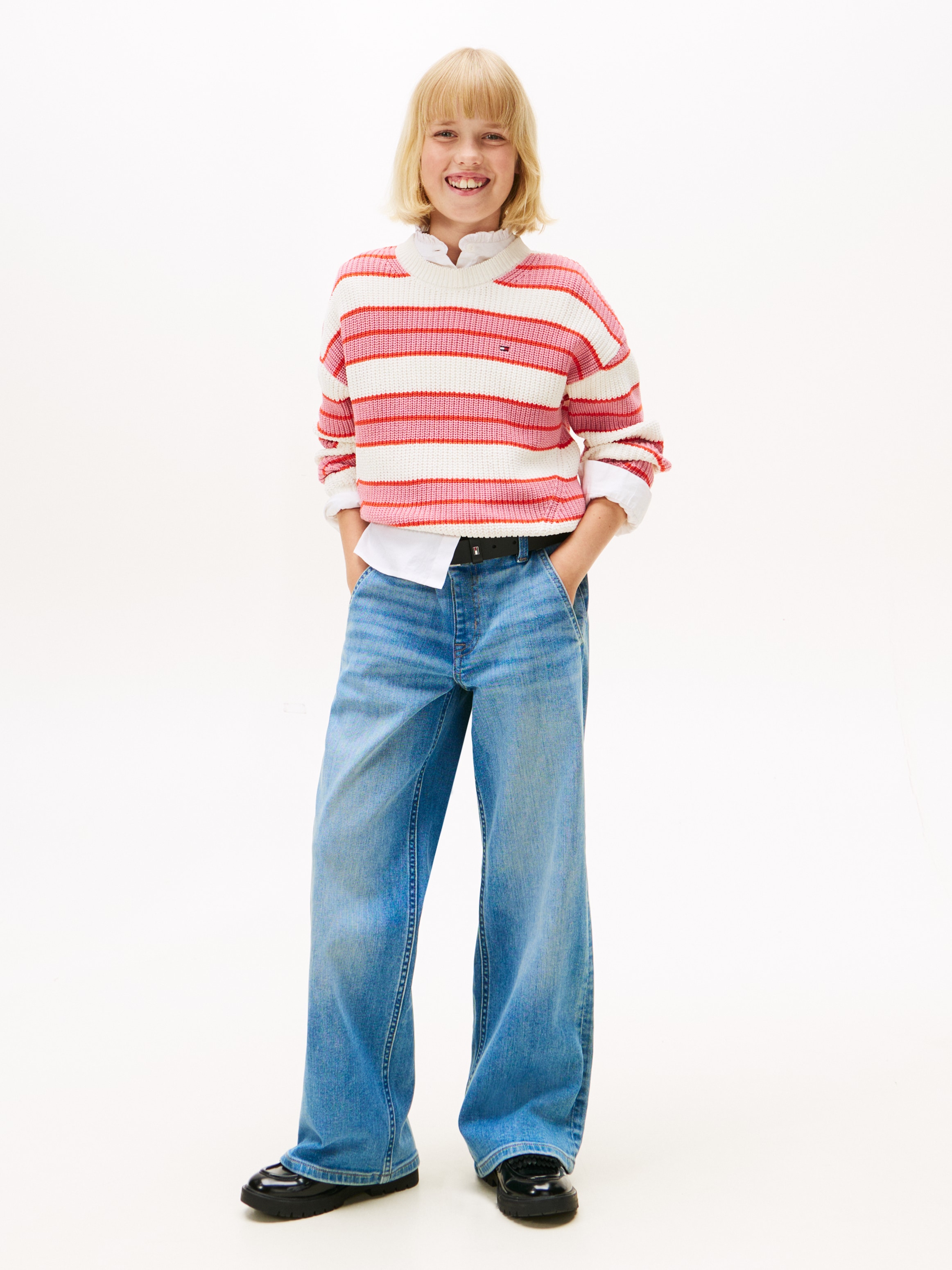 Tommy Hilfiger Strickpullover »STRIPE CHENILLE SWEATER« Kinder bis 16 Jahre