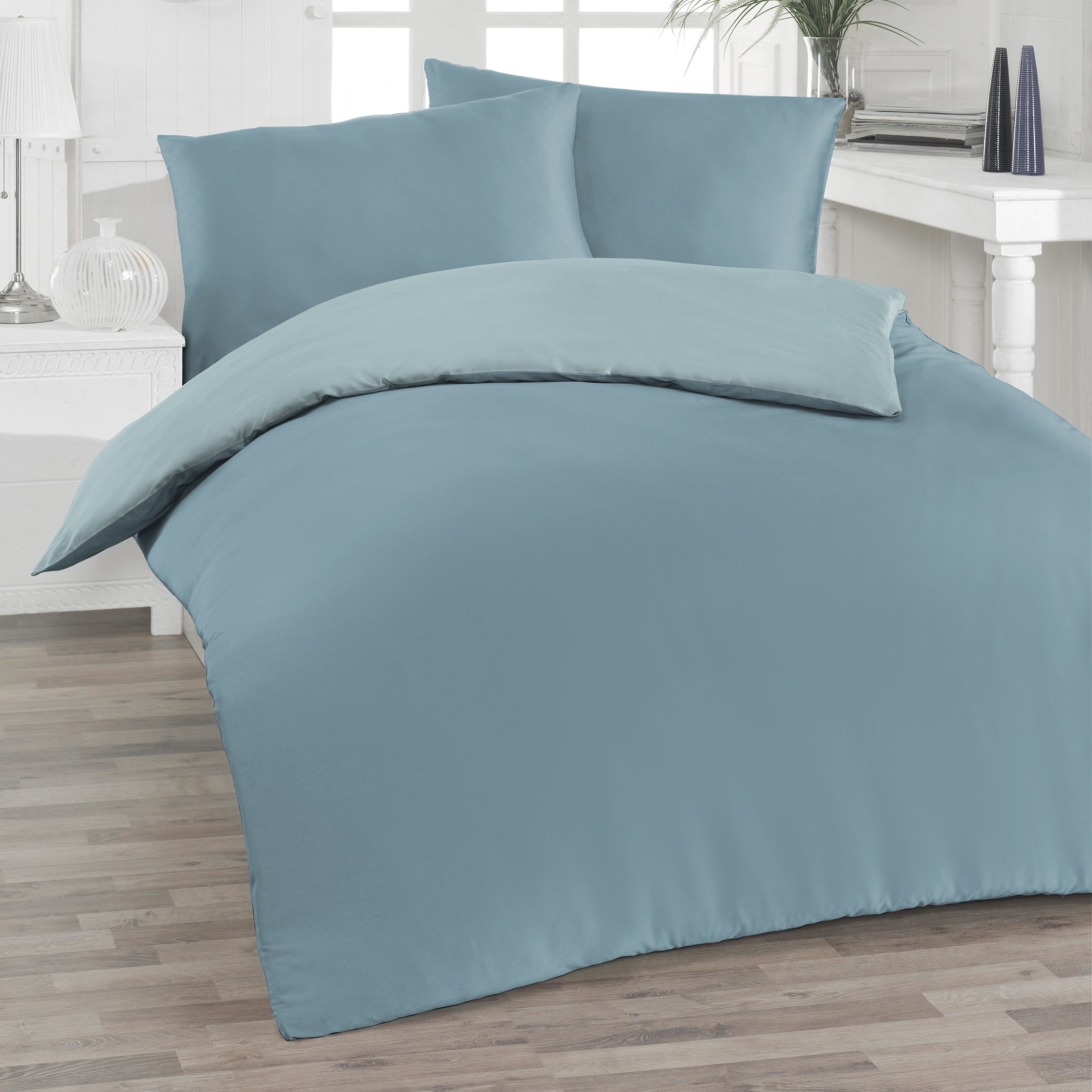 Florella Wendebettwäsche »UNI abyss  TENCEL Edel-Satin,  100% Lyocell (TENCELTrademark)«