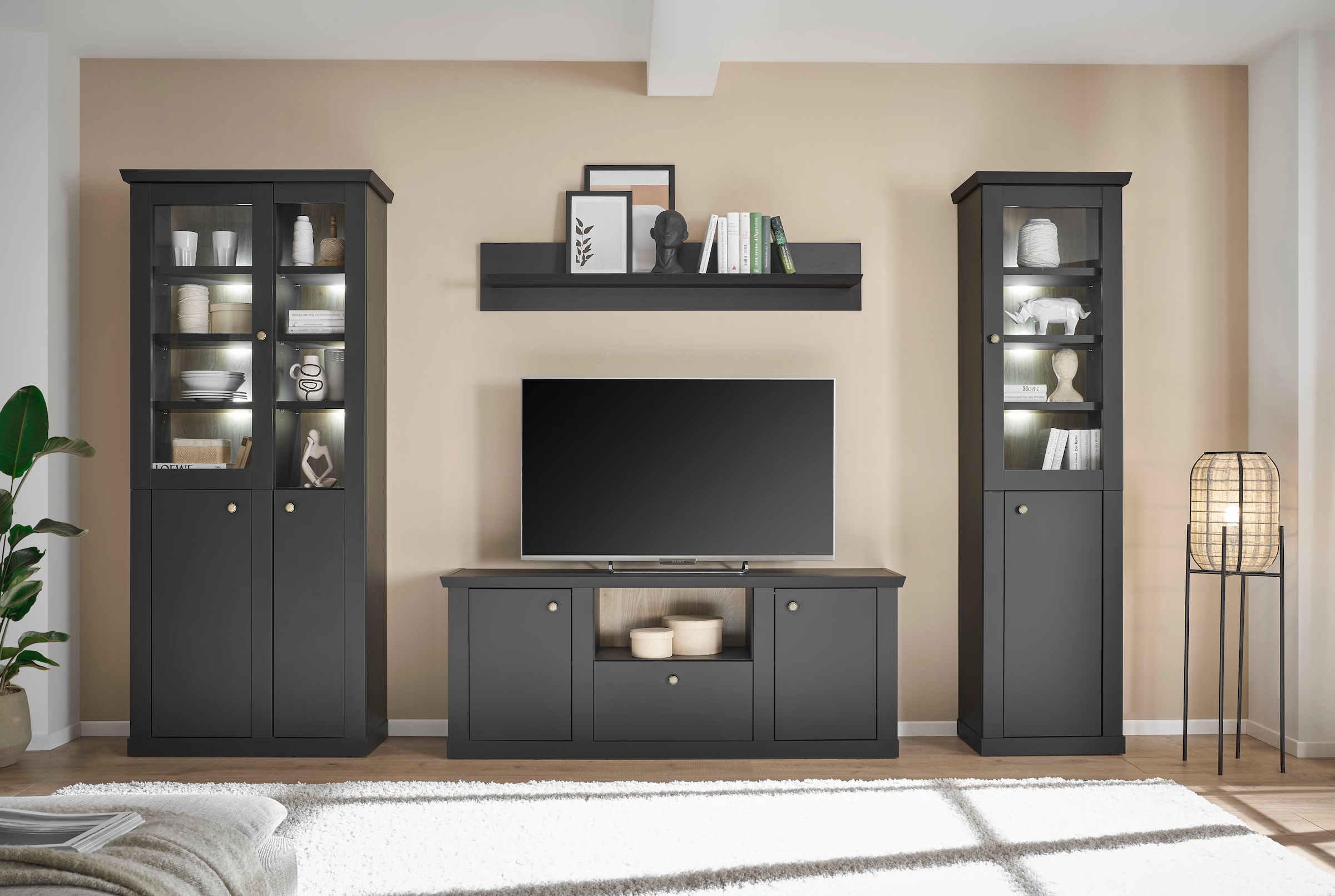 Home affaire Wandboard »Lincoln, Wandregal im Landhausstil, Wandhalter mit Ablagefläche« edles Design, in zwei Größen verfügbar, vielseitig einsetzbar