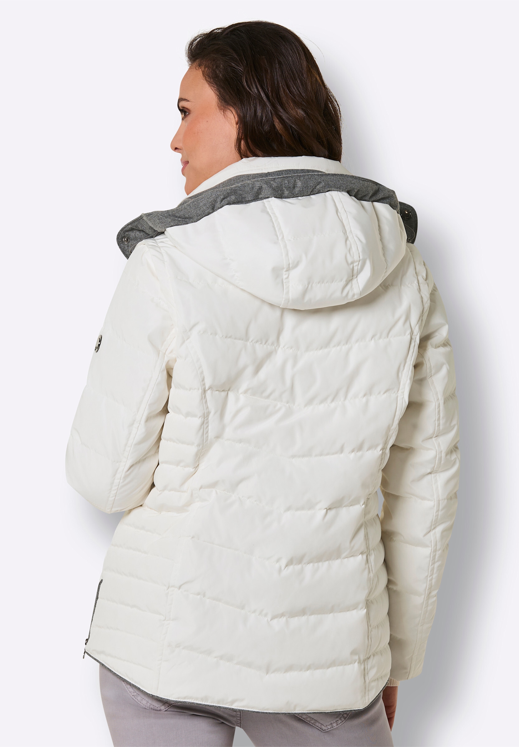 creation L Softshelljacke »Daunen-Steppjacke Daunenjacke mit Westen-Funktion« Abnehmbare Kapuze