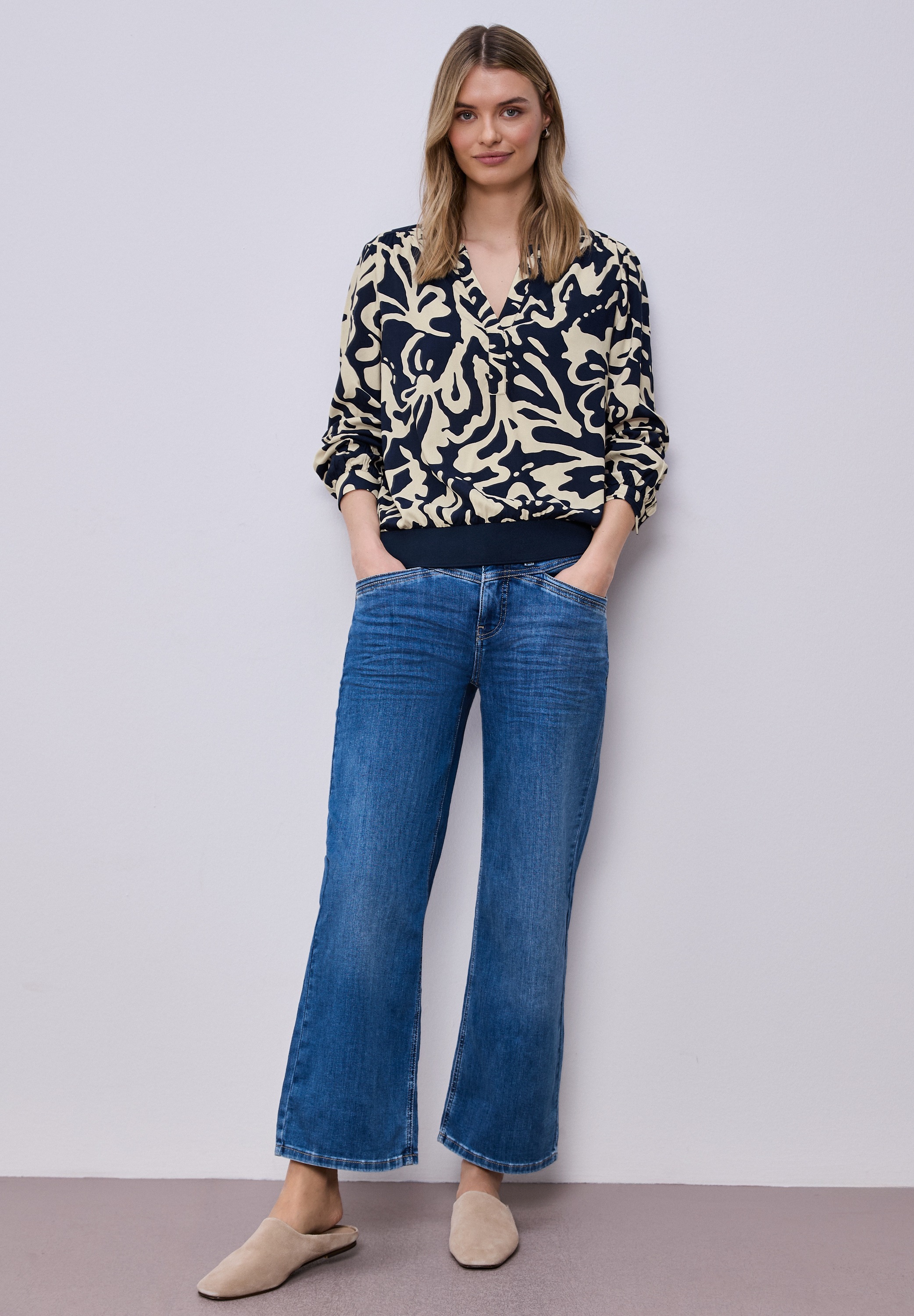 STREET ONE Langarmbluse mit All-Over Print