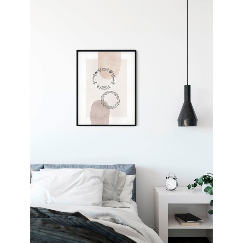 Komar Wandbild »Line Art Circles«, (1 St.), Deutsches Premium-Poster Fotopapier mit seidenmatter Oberfläche und hoher Lichtbeständigkeit. Für fotorealistische Drucke mit gestochen scharfen Details und hervorragender Farbbrillanz.