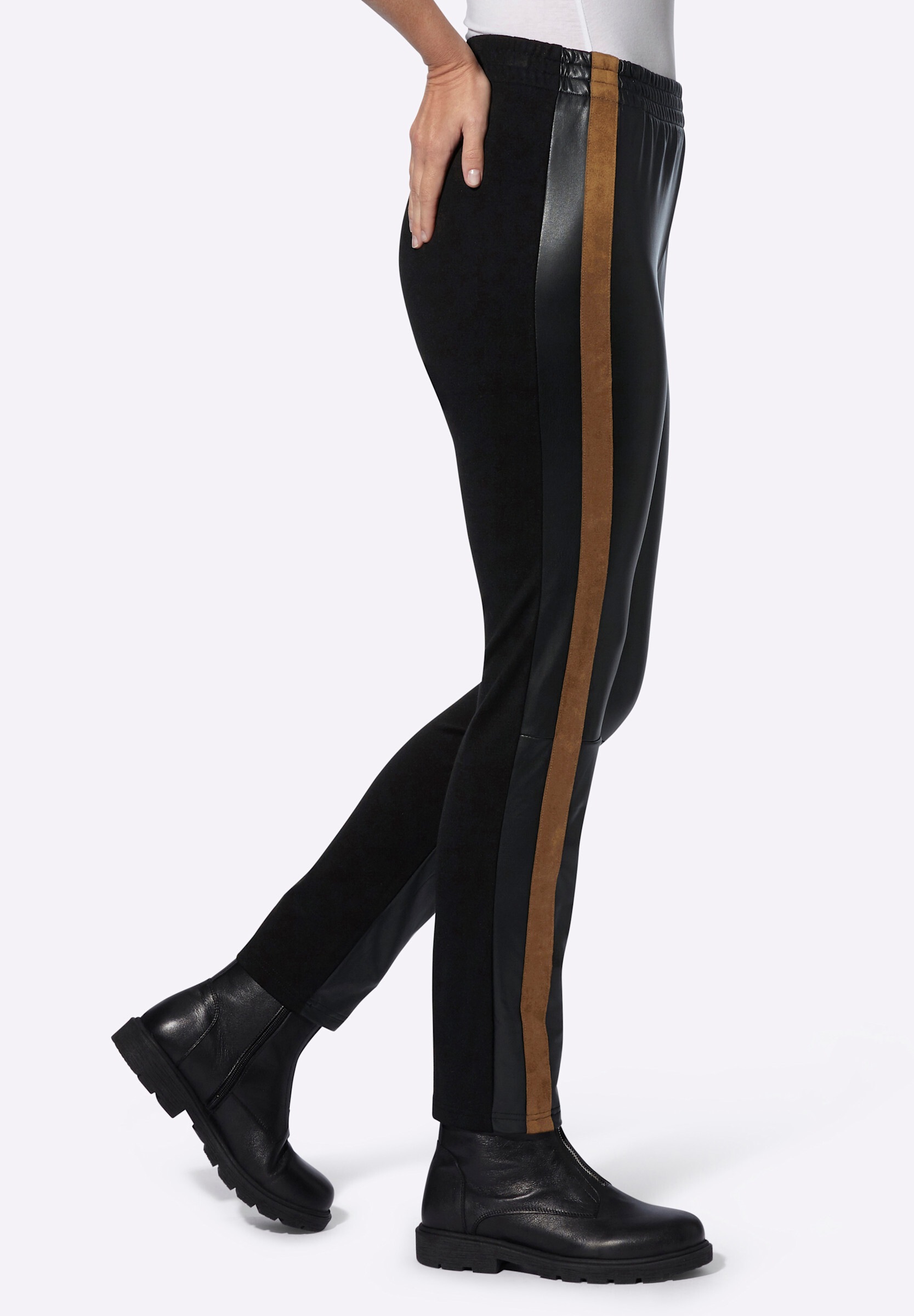 heine Schlupfhose »Lederimitat-Hose Lederimitathose mit Jersey-Rückseite«