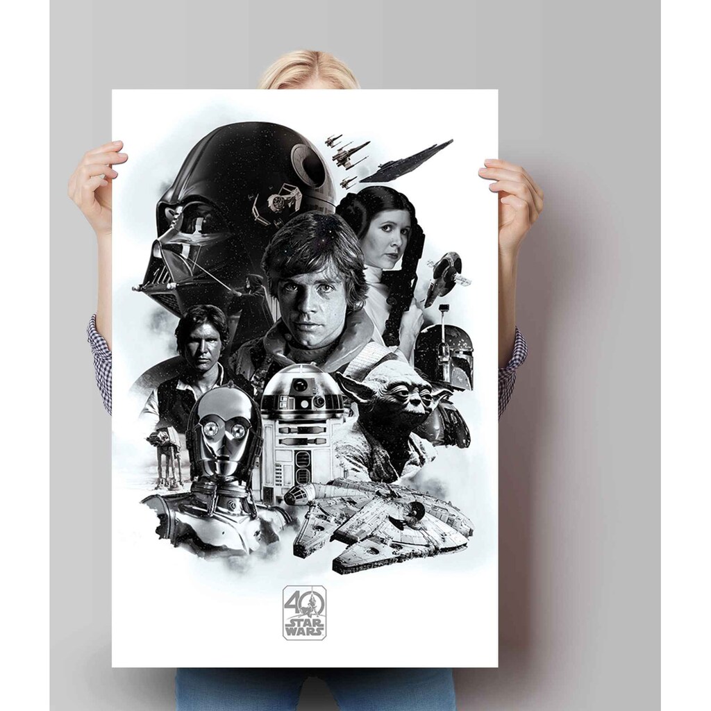 Reinders! Poster »Poster Star Wars 40 Jahre«, Science-Fiction, (1 St.)