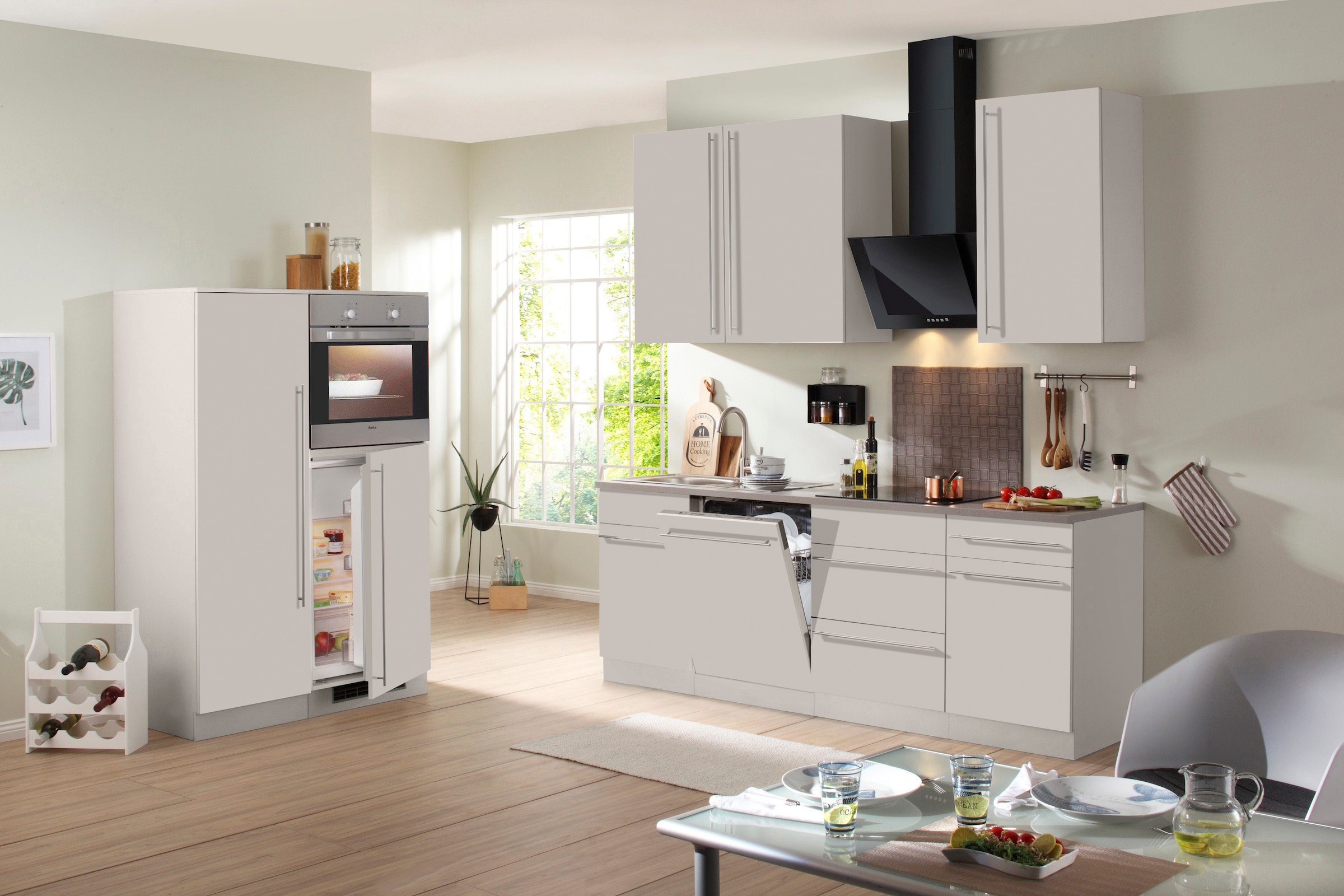 wiho Küchen Küchenzeile »Chicago« ohne E-Geräte, Breite 330 cm