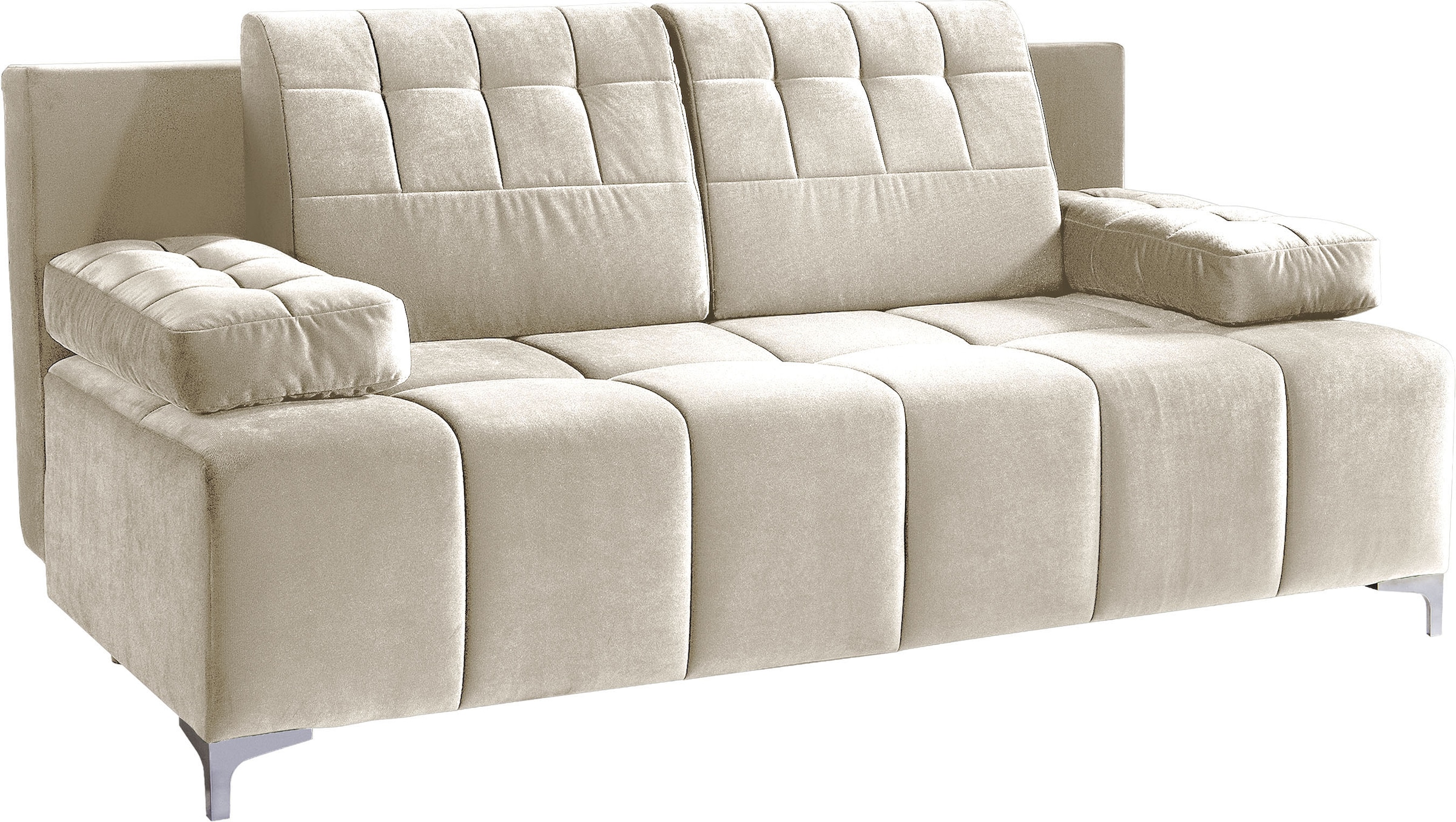 exxpo - sofa fashion 3-Sitzer »Schlafsofa mit Bettfunktion, Bettkasten, mit Federkernpolsterung«, bequem, mit hochwertigem Funktionsbeschlag für mehr Komfort