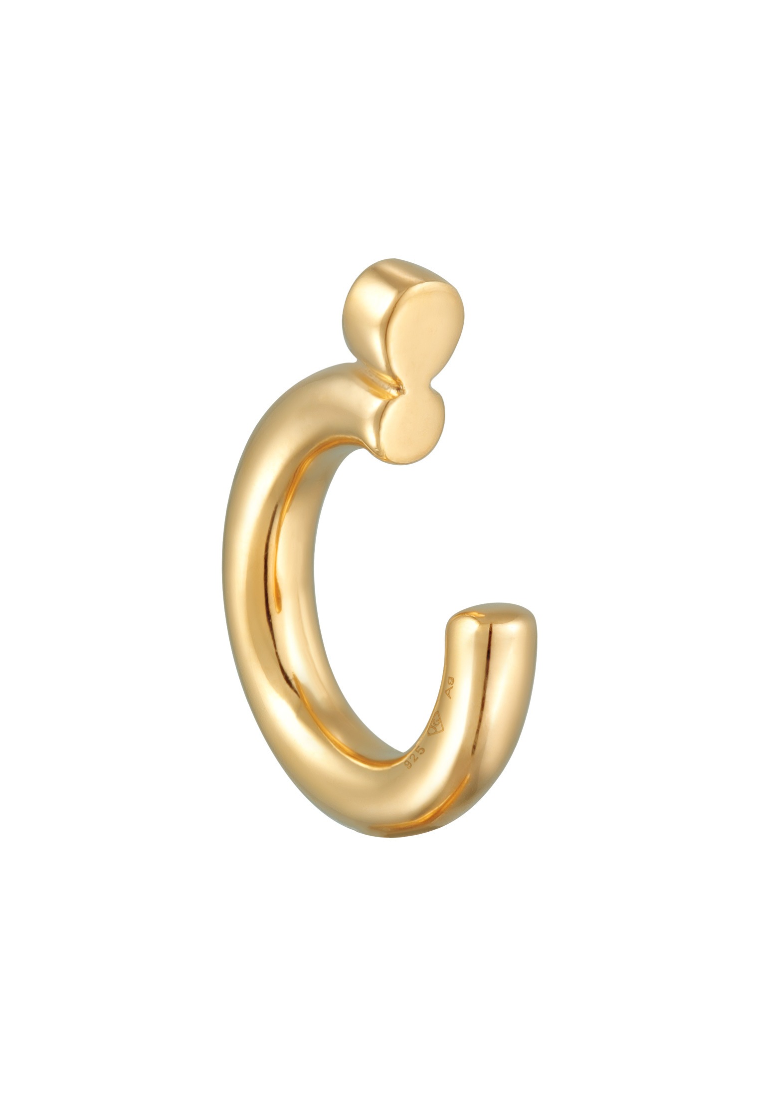 Elli Ohrklemme »Ohrringe Earcuff Rundes Design 925 Silber vergoldet, mit Kristallen von Swarovski®«