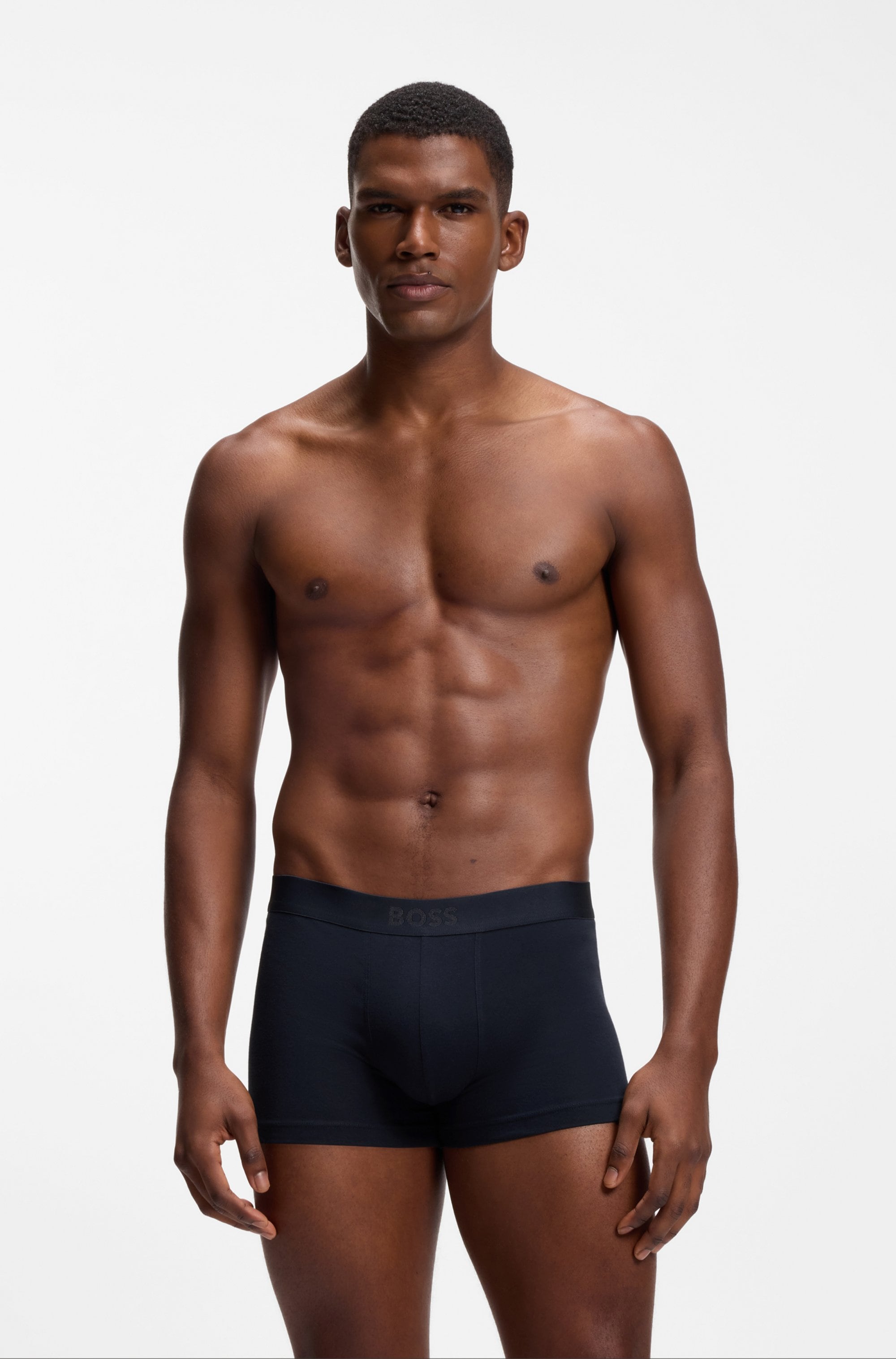 BOSS Trunk »Trunk 3P BOSS ONE« 3 Stk. mittlere Bundhöhe, 1x gemustert, 2x unifarben