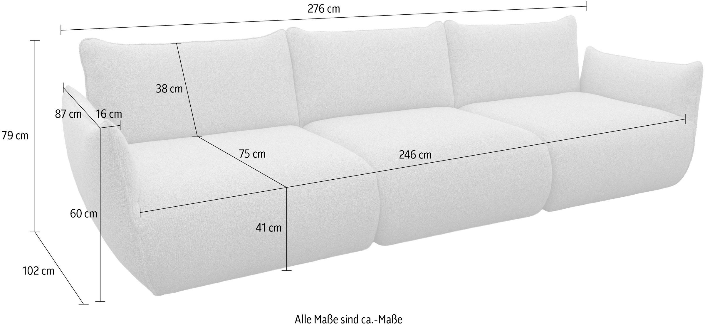 DOMO collection Big-Sofa »800 022«