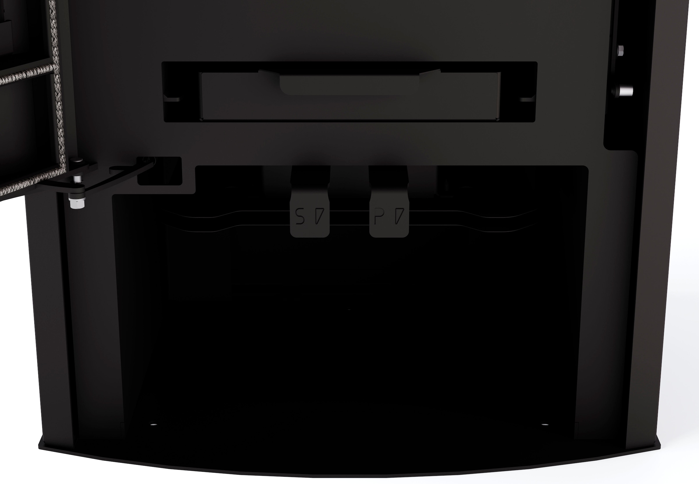 JUSTUS Kaminofen »Lara Stahl Schwarz Exklusiv« Aufstellort in deinem Zuhause, Top & Teefachstein