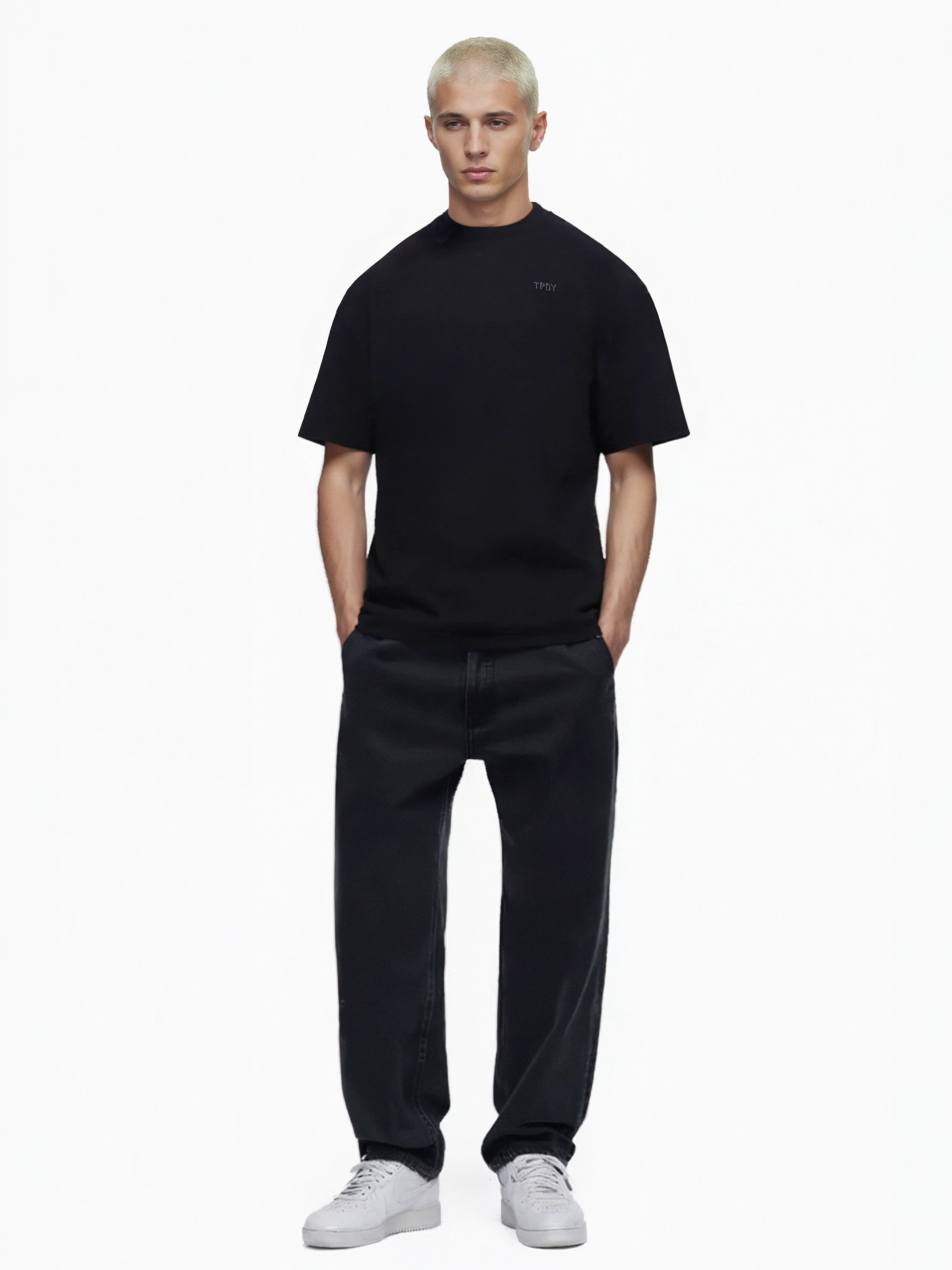 trueprodigy Oversize-Shirt »Haram Logo Stickerei Oversized Rundhals«