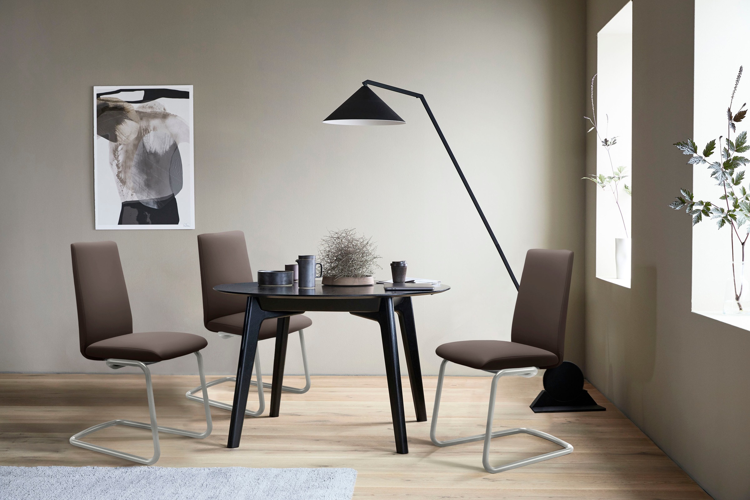 Stressless® Polsterstuhl »Laurel«, Leder BATICK, Low Back, Größe M, mit Beinen aus Stahl in Chrom glänzend