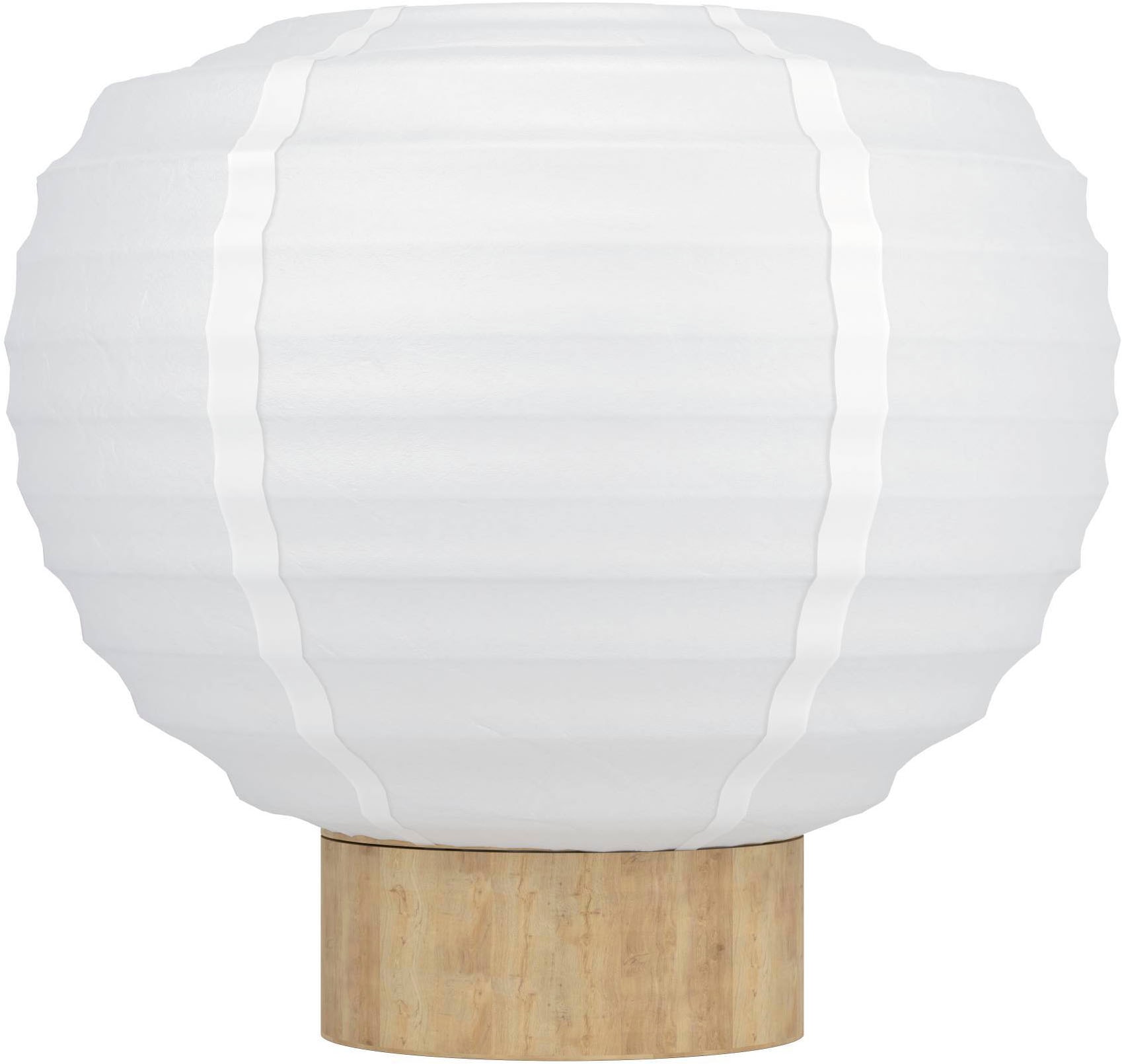 EGLO Tischleuchte »Summerhill Nachttischlampe, 1fach, Japan-Stil, Holz, Papier, Weiß, E27« E27 1 Stk. Tischleuchte - H20 x Ø22,5 cm - braun - 1X40W exkl.