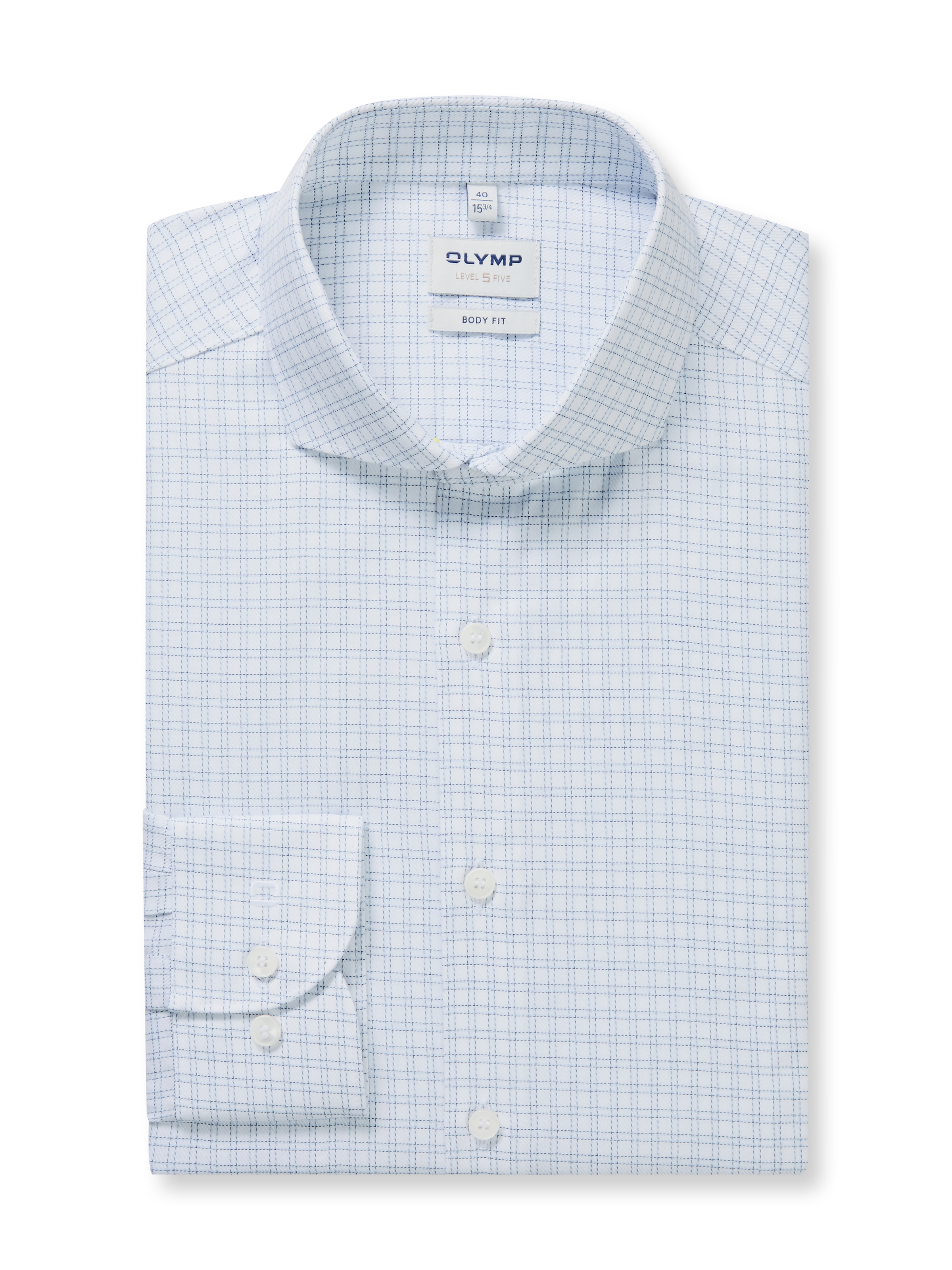OLYMP Langarmhemd »Level 5« Body fit, Haifischkragen, Businesshemd