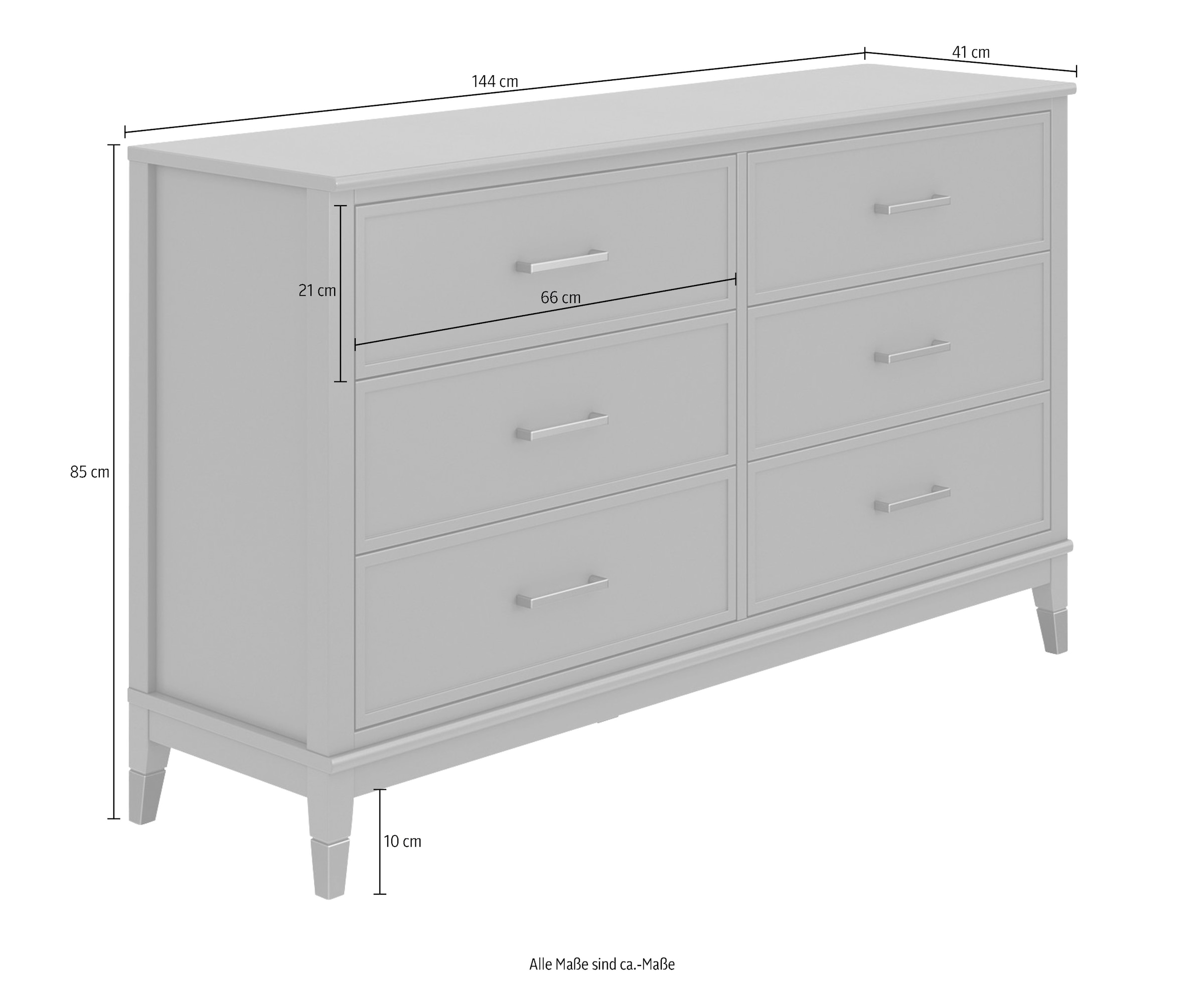 CosmoLiving by Cosmopolitan Kommode »Westerleigh«, Höhe 85 cm, Breite 145 cm