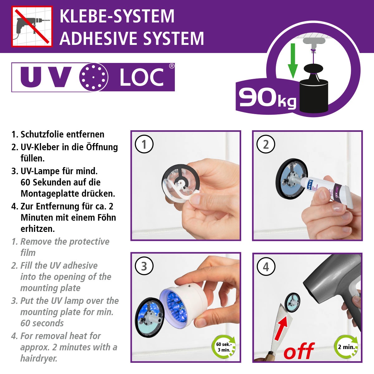 WENKO Toilettenpapierhalter »UV-Loc® Isera«, Befestigen ohne Bohren