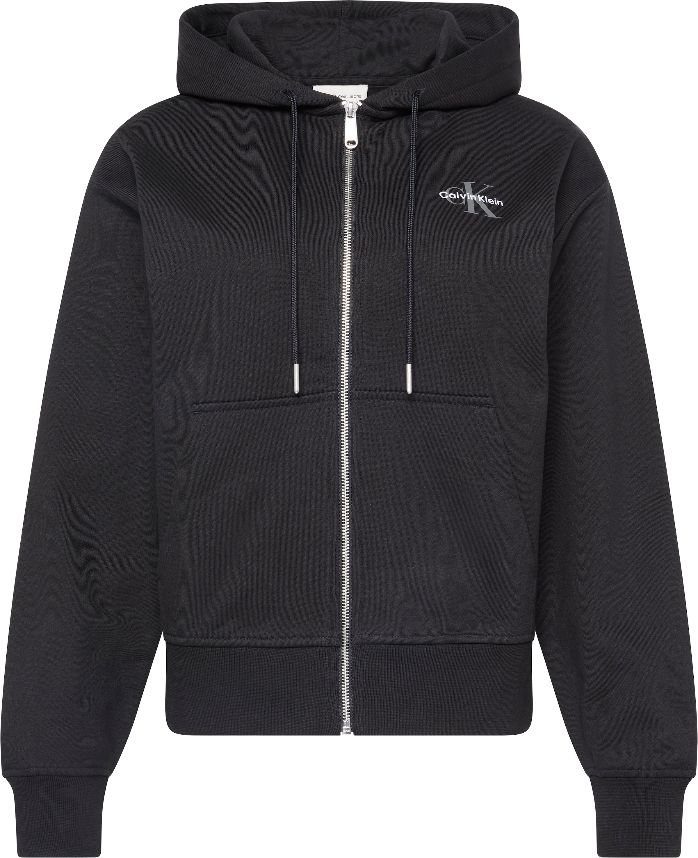 Calvin Klein Jeans Sweatjacke »MNLG FRNCH TRRY FZ B«, Mit Rundhalsausschnitt