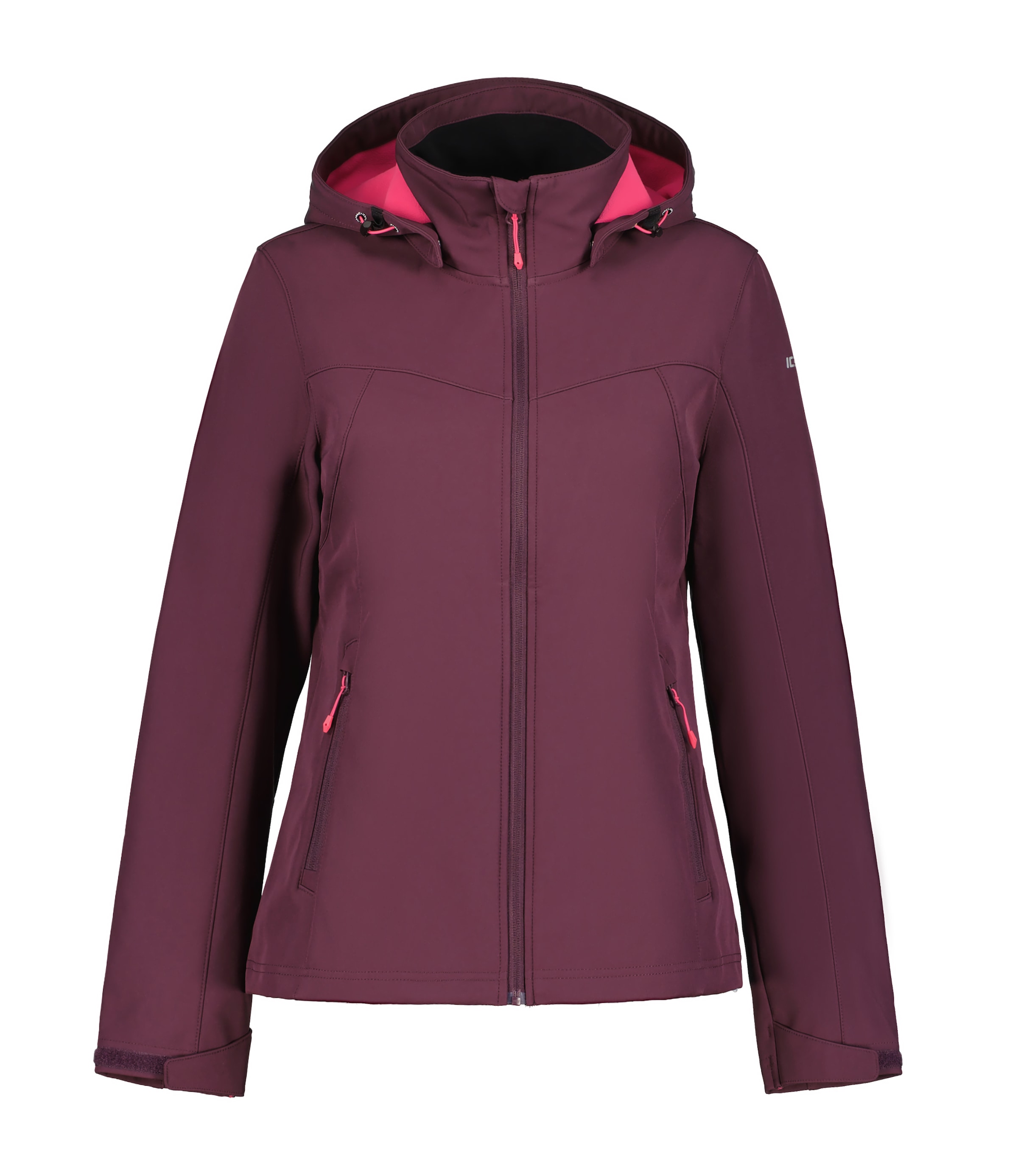 Icepeak Softshelljacke »D SOFTSHELLJACKE BRENHAM«, mit Kapuze, mit hohem Stehkragen
