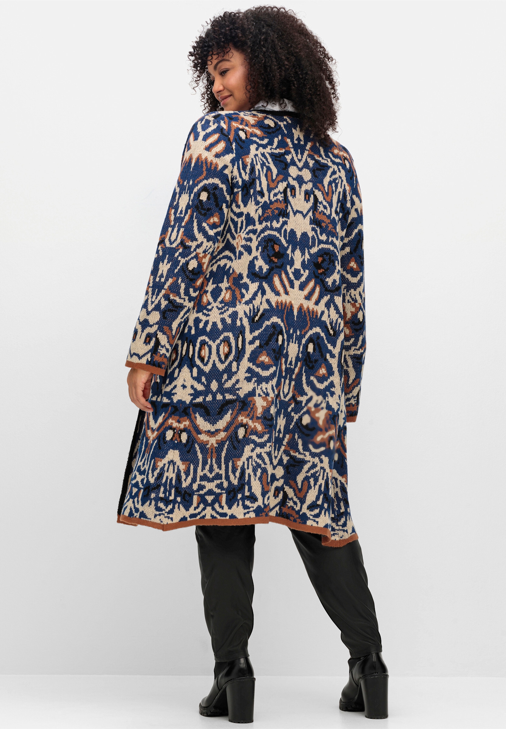 sheego by Joe Browns Strickjacke »Longstrickjacke Strickmantel mit Jacquardmuster«