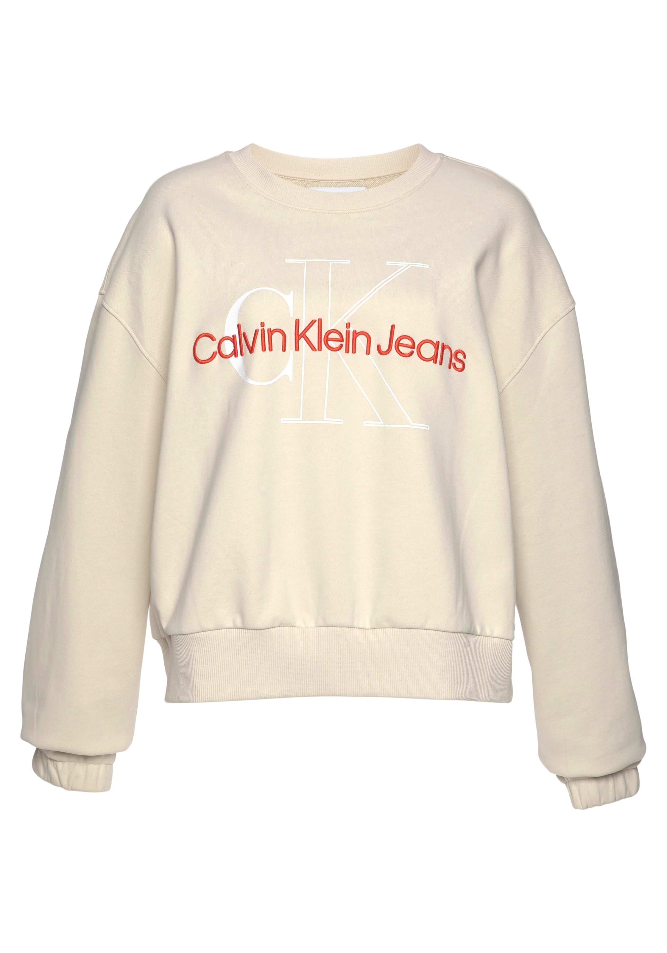 Sweatshirt »PLUS TWO TONE MONOGRAM CREW NECK«, mit tonalem Calvin Klein Logo-Monogramm...