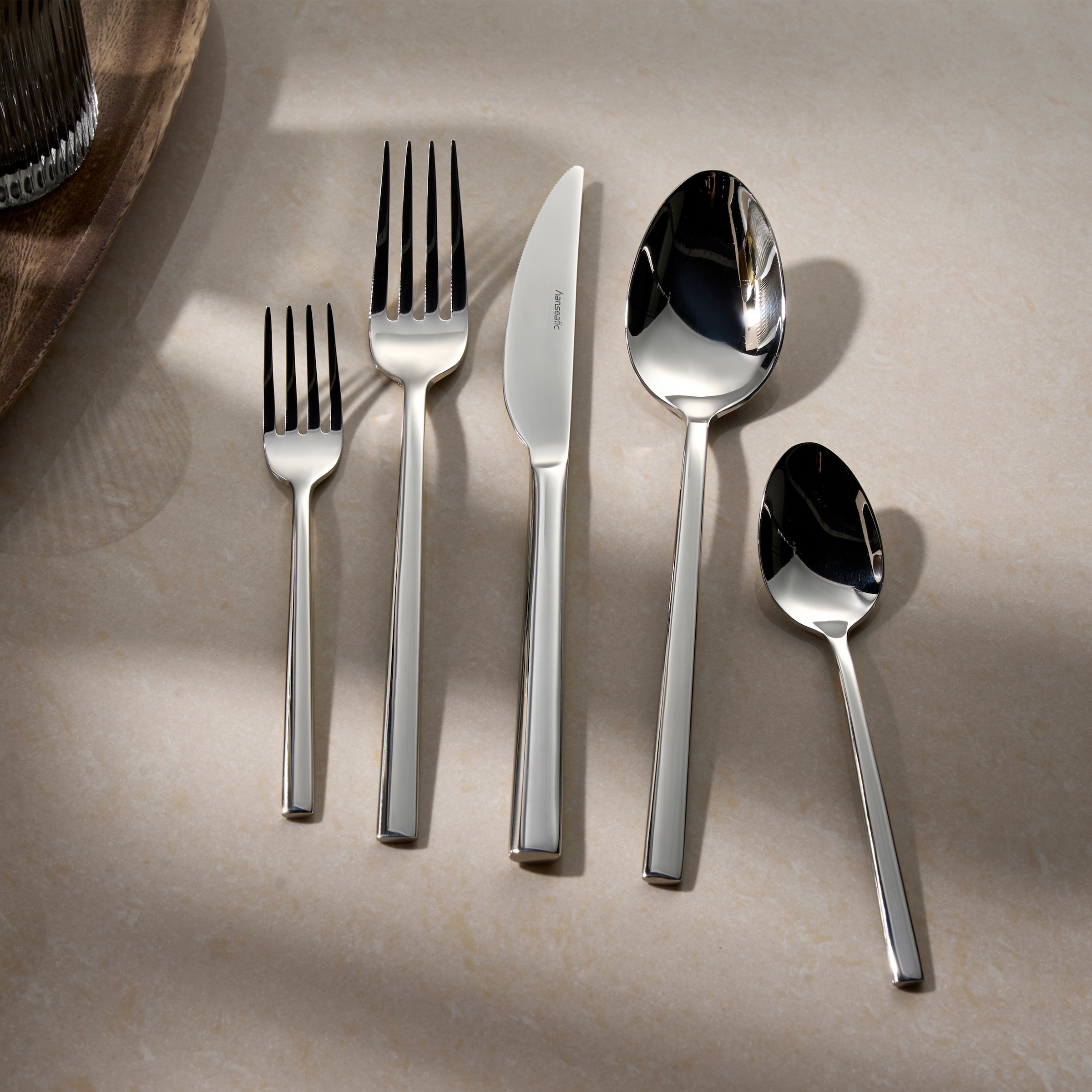 Hanseatic Besteck-Set »SMART, glänzend«, (Set, 60 tlg.), leichtes und minimalistisches Design