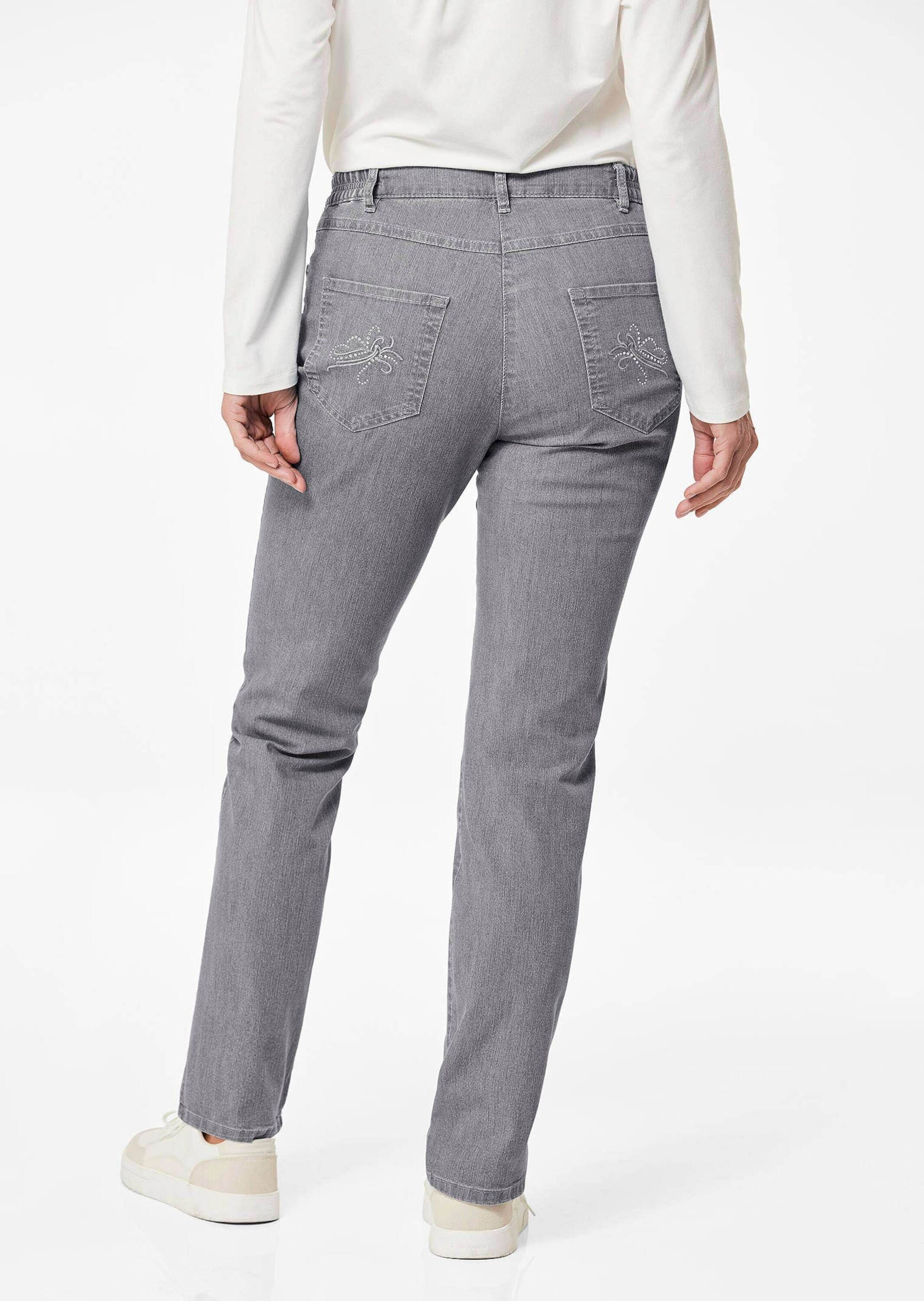 GOLDNER Stretch-Jeans »Edel geschmückte Jeanshose ANNA«