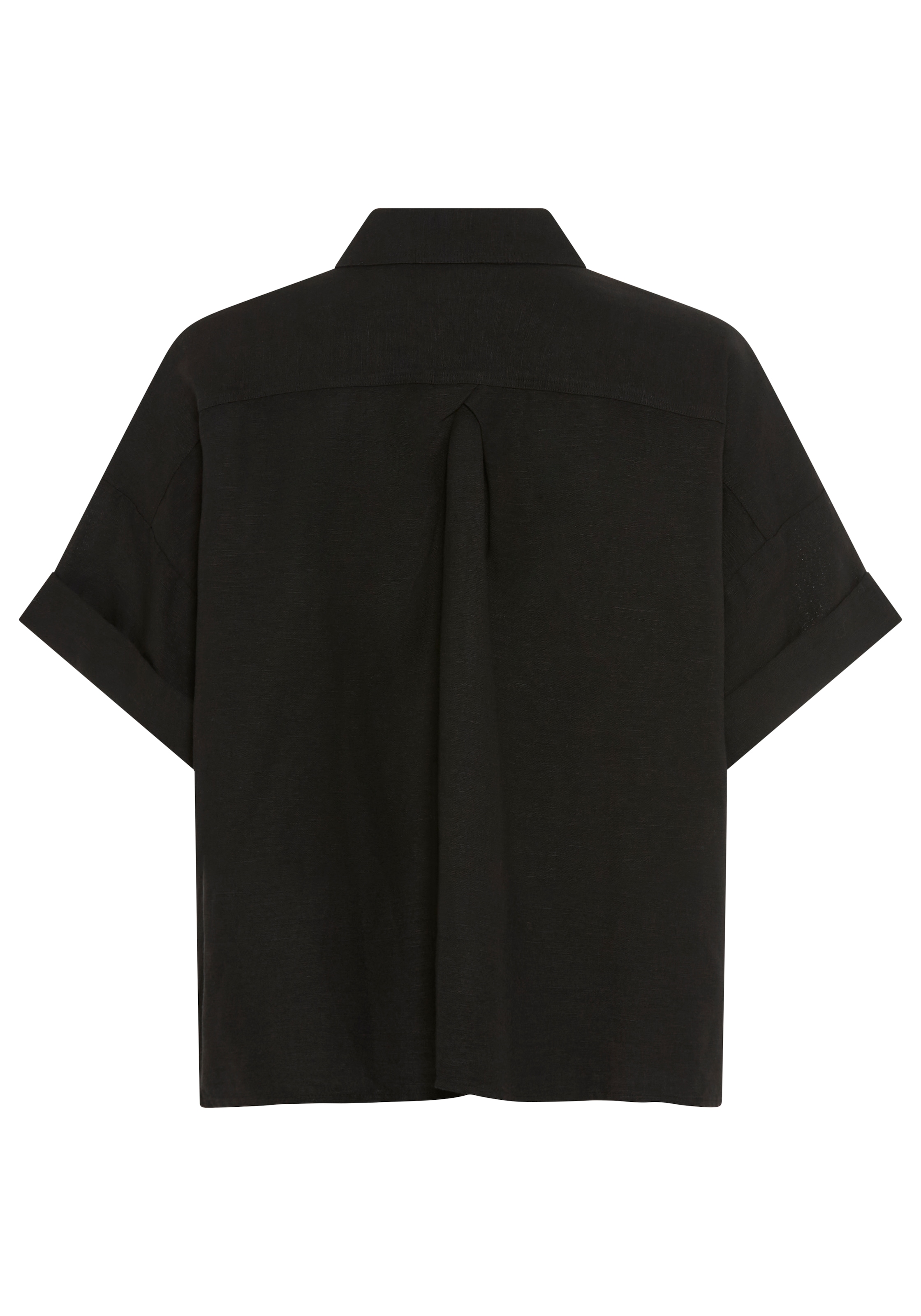 BOSS ORANGE Hemdbluse »Bisenas Premium Damenmode« mit Spitzkragen, Leinen-Mix