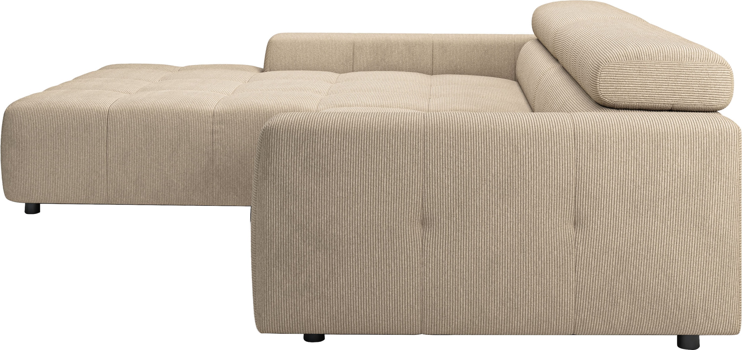 3C Candy Ecksofa »Denver auch mit Cord- und Easy care-Bezug,  Kopfteilverstellung L-Form« wahlweise. mit motorischer Sitztiefenverstellung