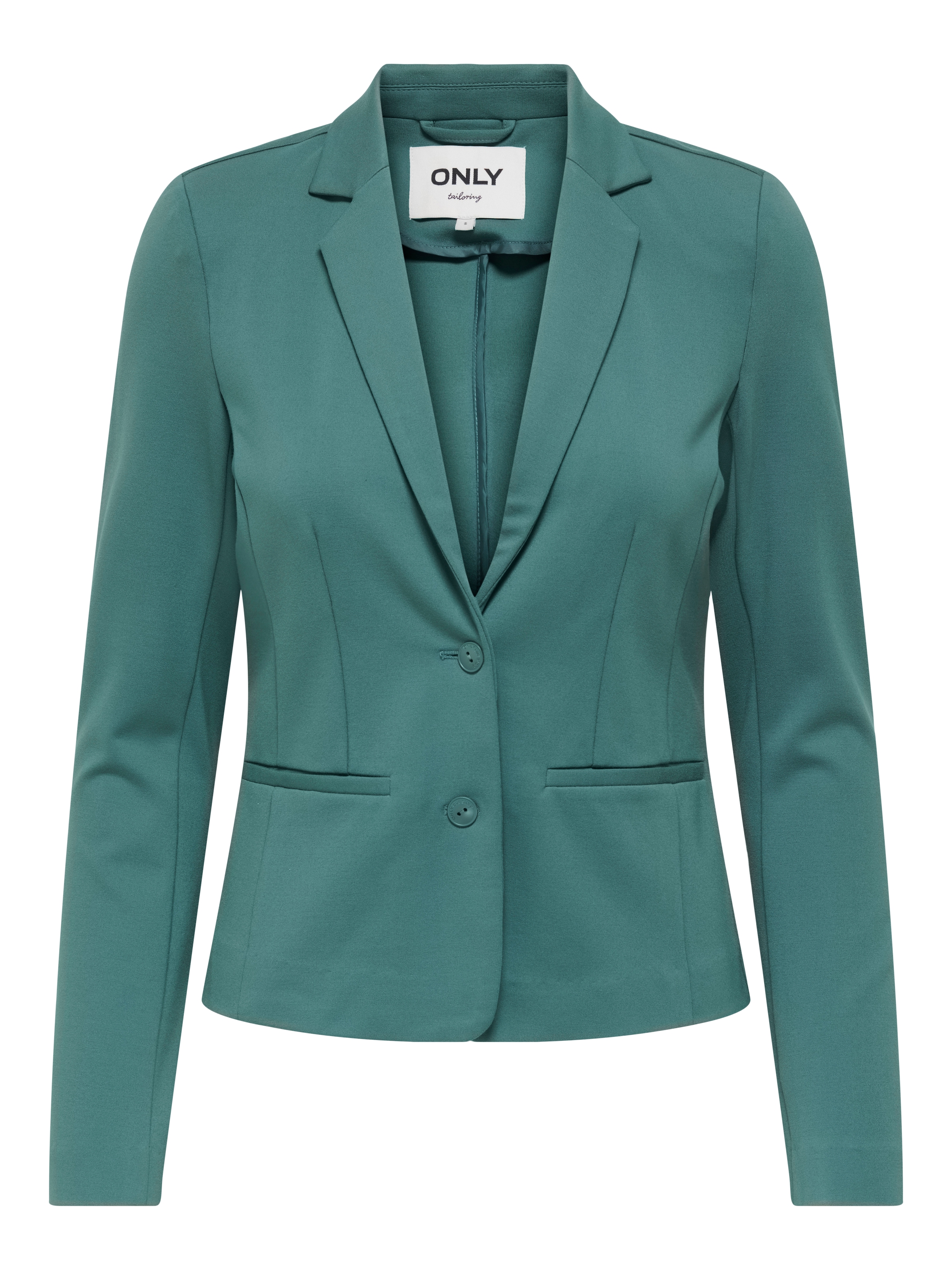 ONLY Jerseyblazer »ONLPOPTRASH – 2-Knopf Blazer mit taillierter Silhouette«, regular fit, Milano Rib, Materialmix, Reverskragen, unifarben