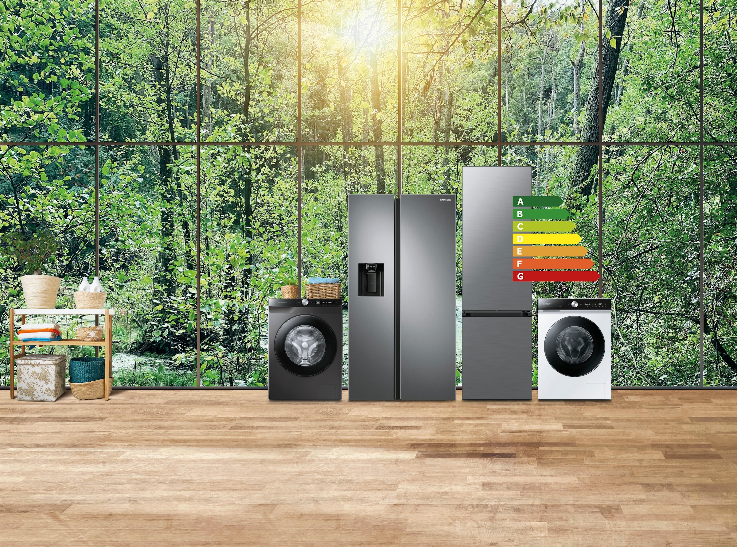 Samsung Waschmaschine WW5300T INOX »WW80T534AAXAS2« 8 kg 1400 U/min WiFi SmartControl