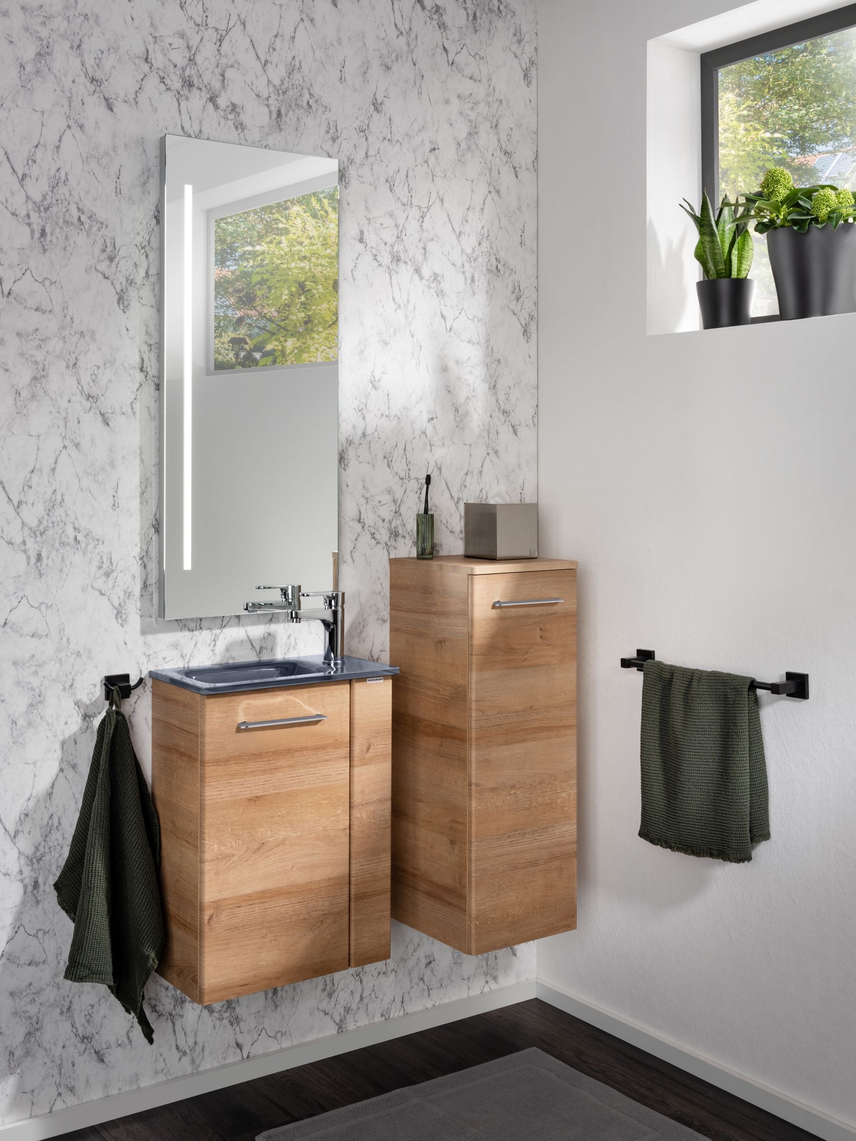 Waschbeckenunterschrank »SBC«, Badmöbel für Gäste-WC, Breite ca. 45 cm