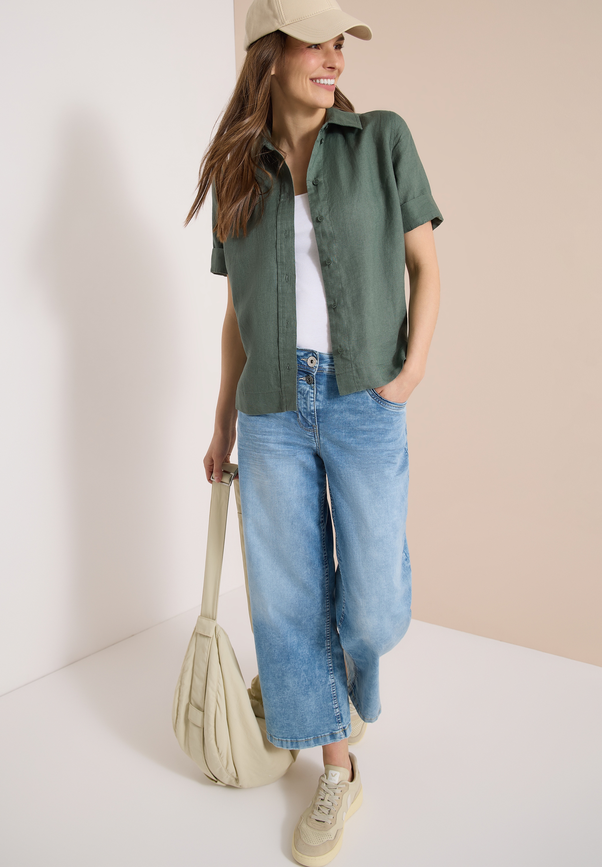 Cecil Hemdbluse aus reinem Leinen