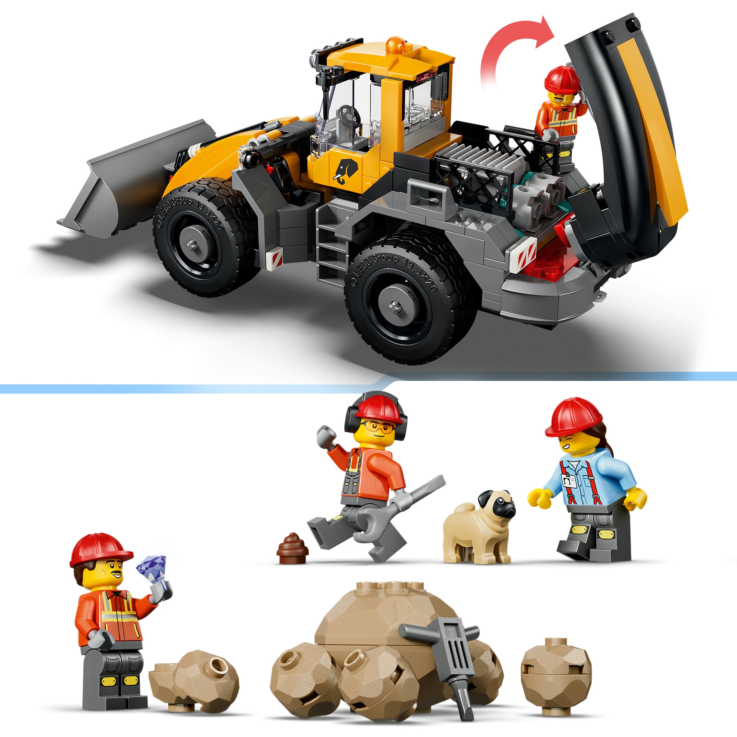 LEGO® Konstruktionsspielsteine »Kipplaster und Schaufellader (60494), LEGO City« Made in Europe