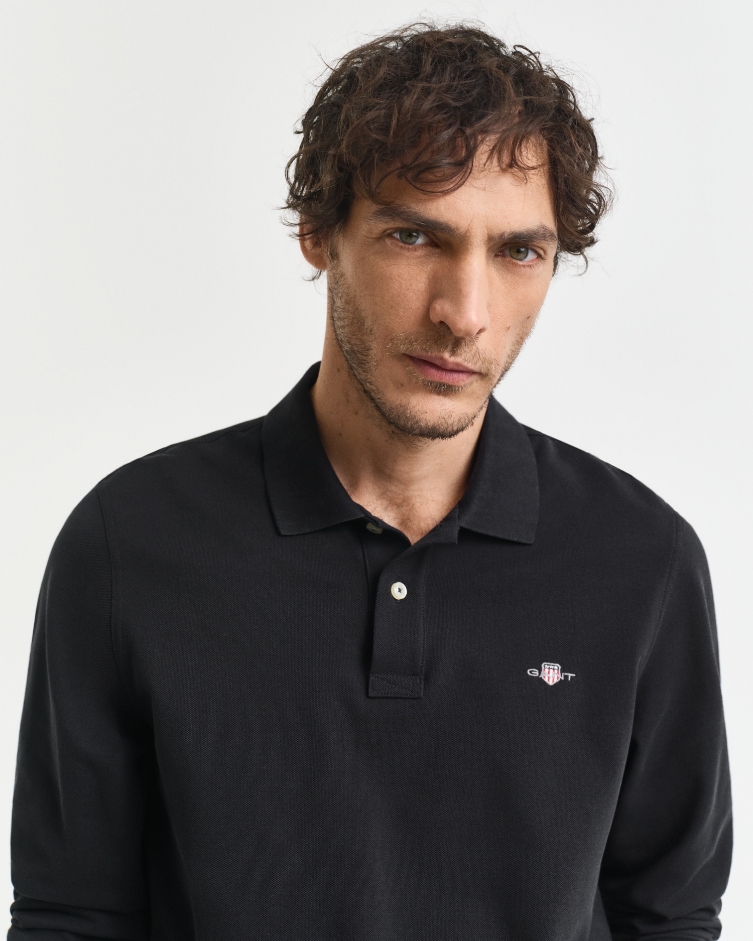 Gant Poloshirt »REG SHIELD LS PIQUE RUGGER«, mit Logotickerei auf der Brust